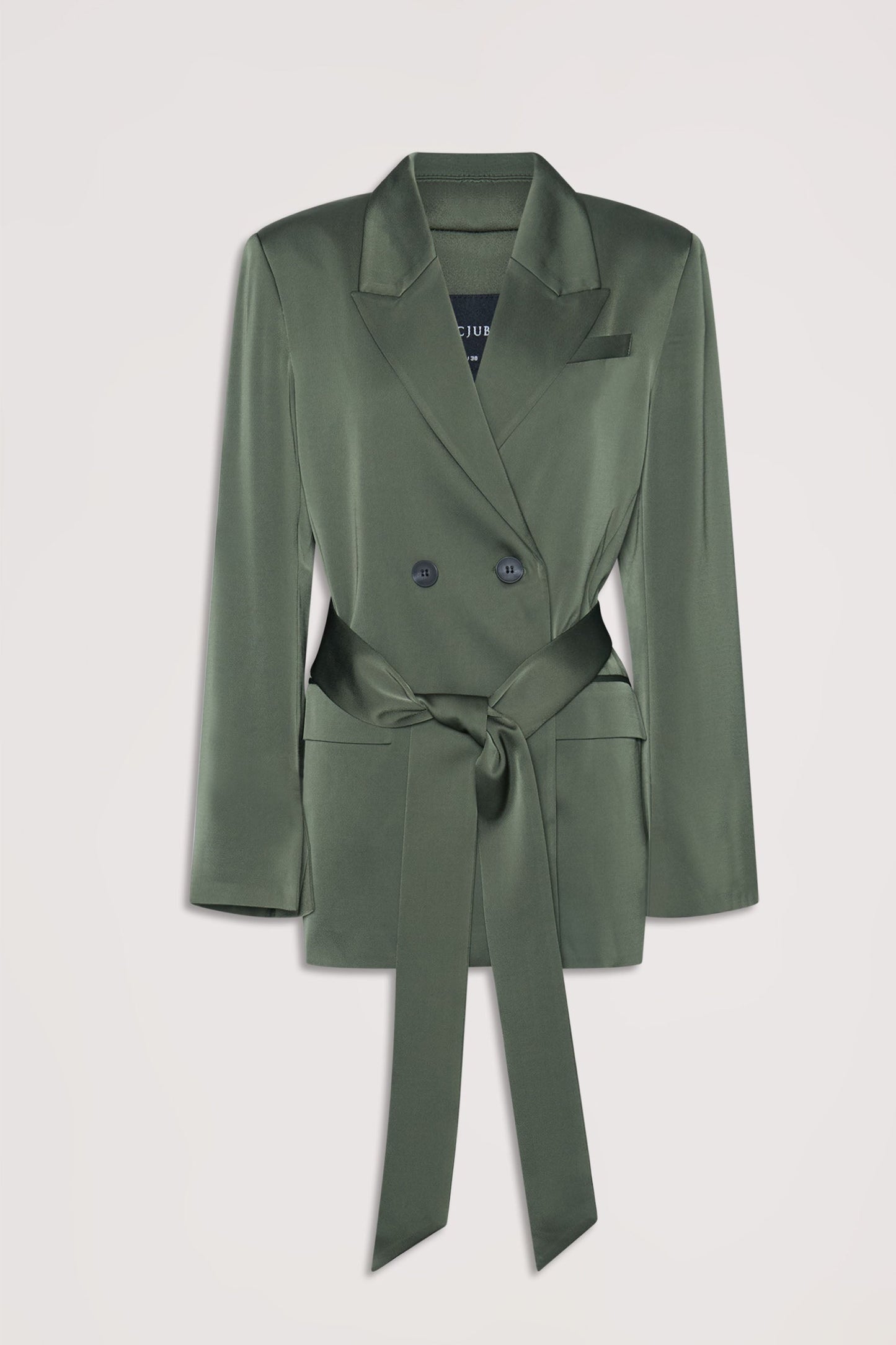 Sadie Satin Wrap Blazer