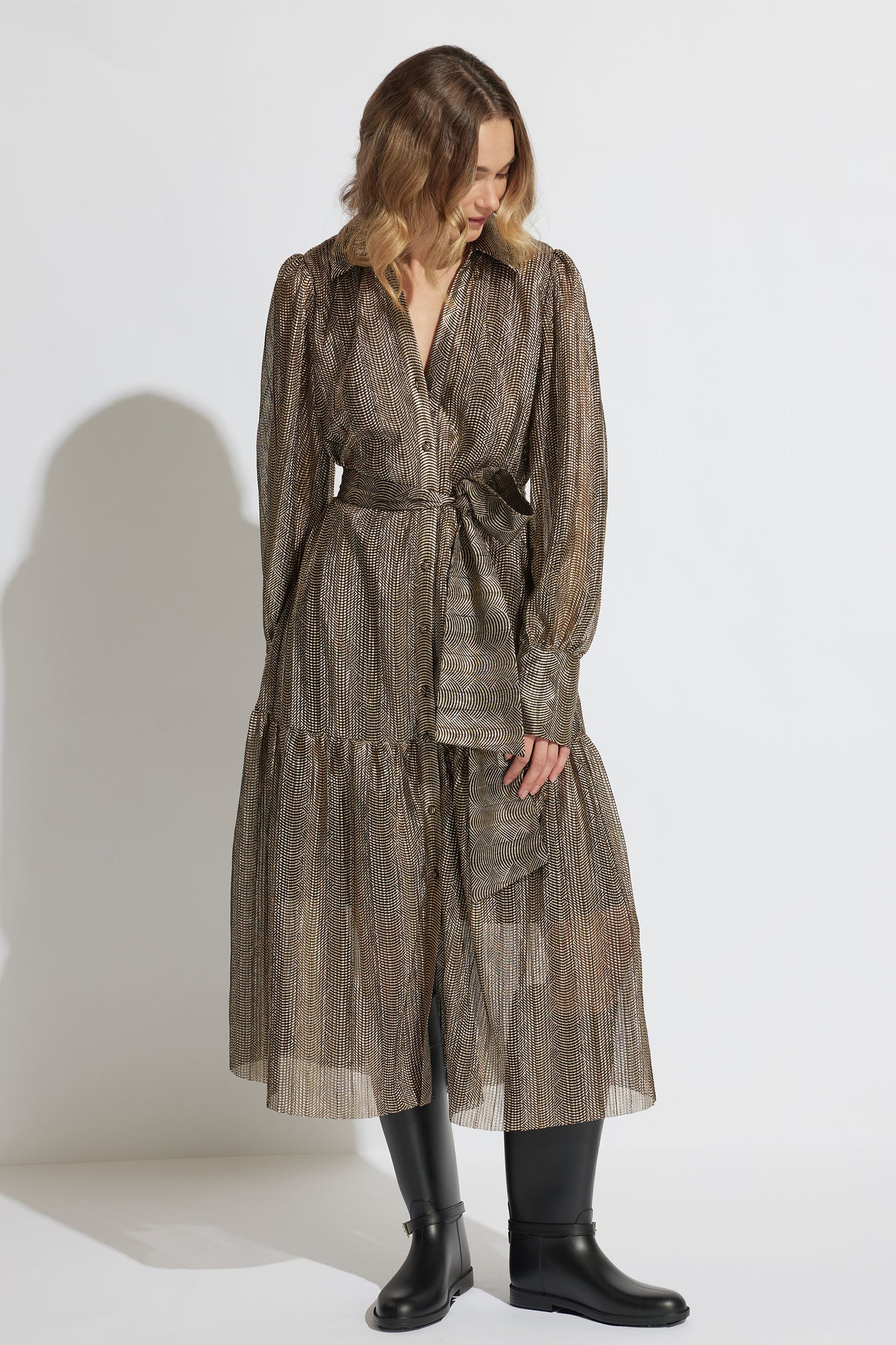 Carina Textured Shirt Dress