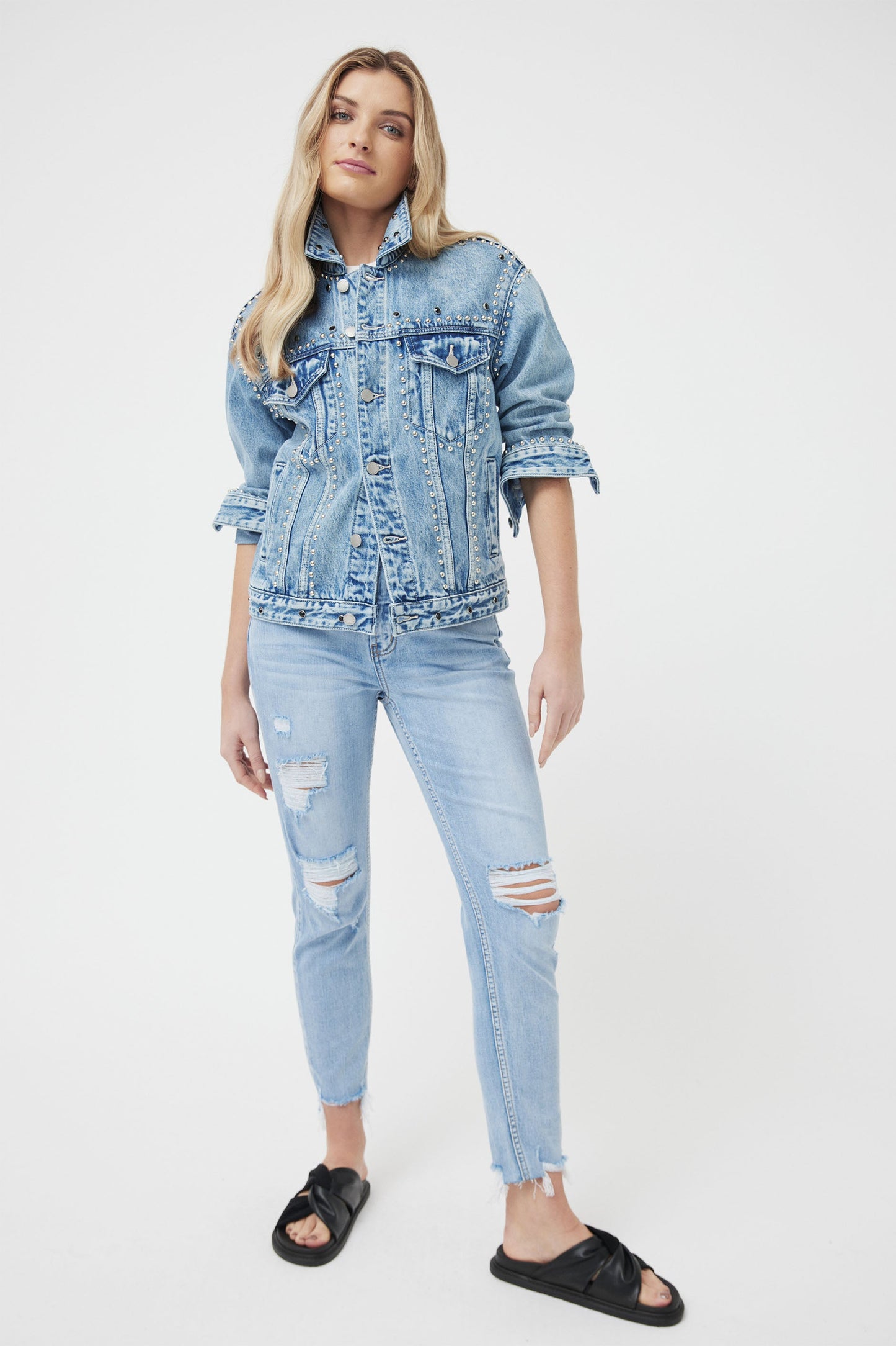 Luna Studded Denim Jacket