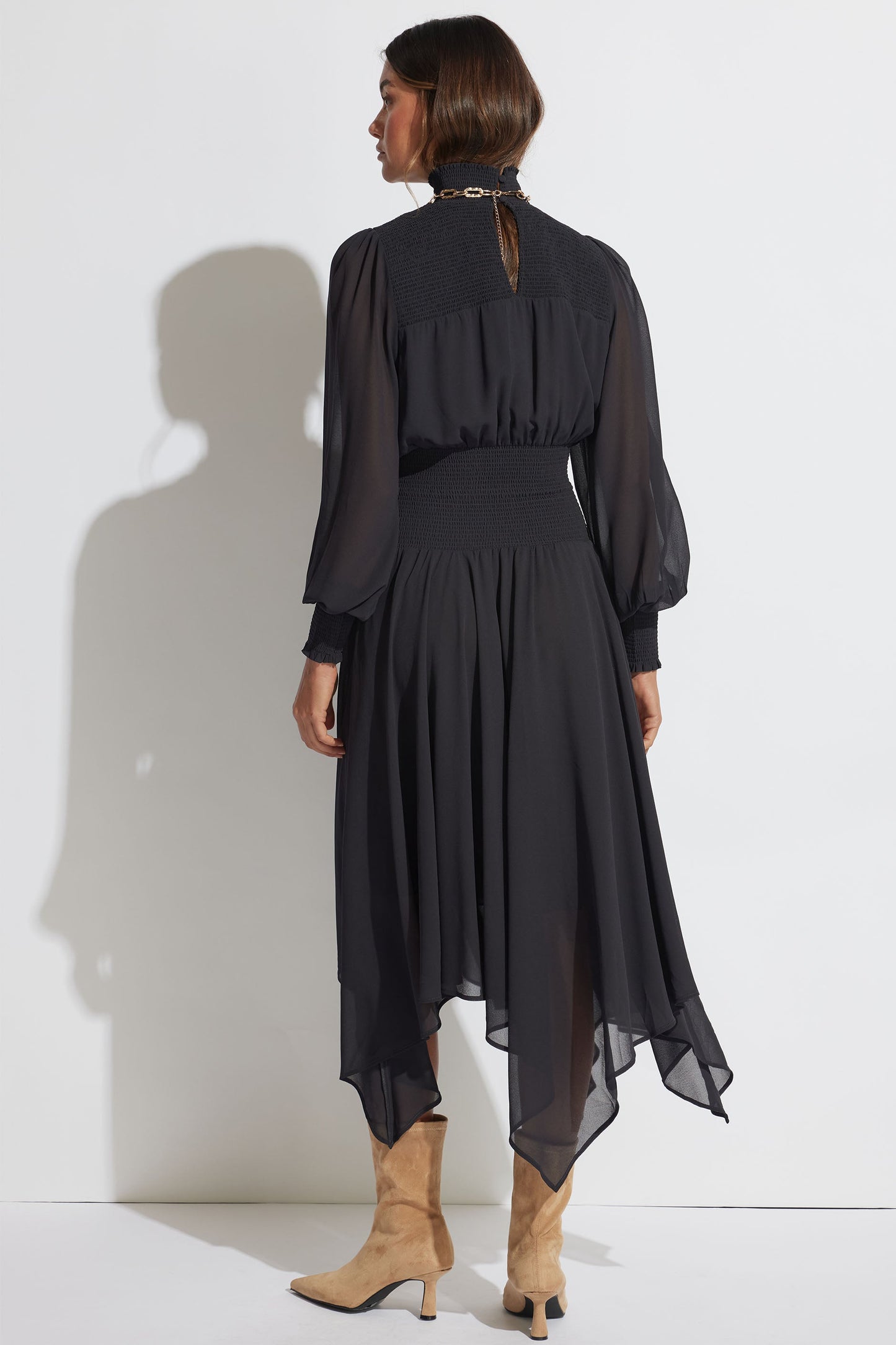 Camilla Shirred Midi Dress