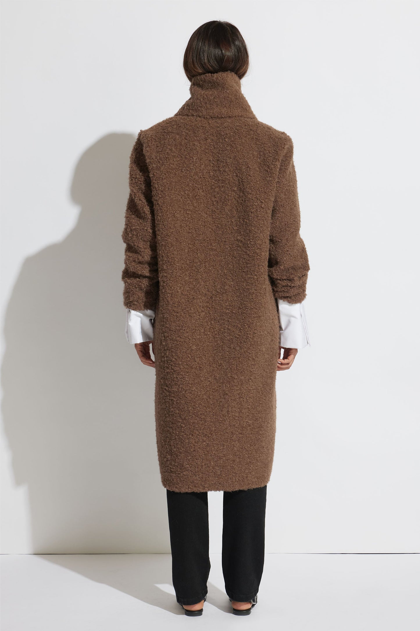 Erika Boucle Scarf Coat
