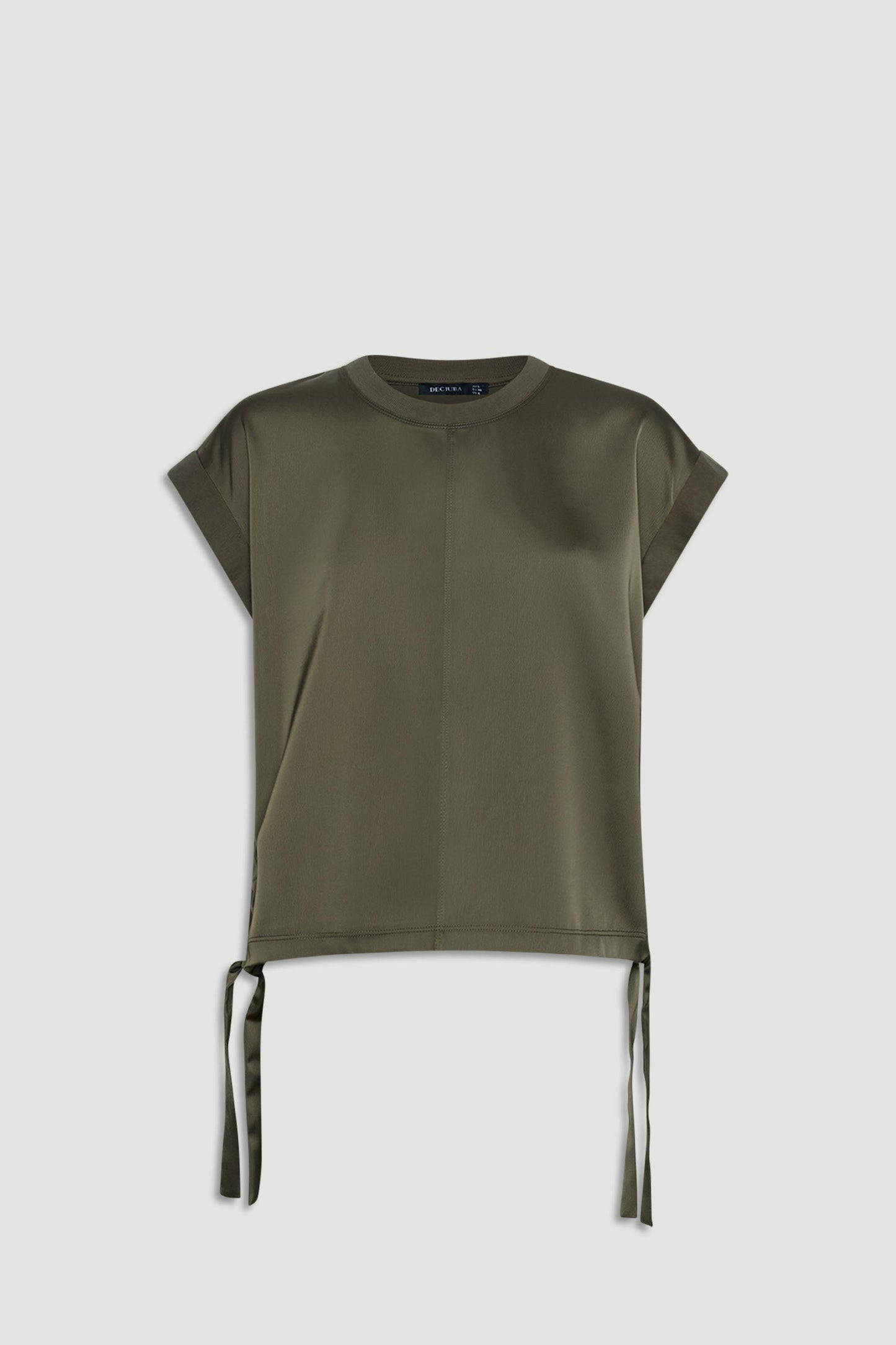Alessia Satin Side Tie Tee