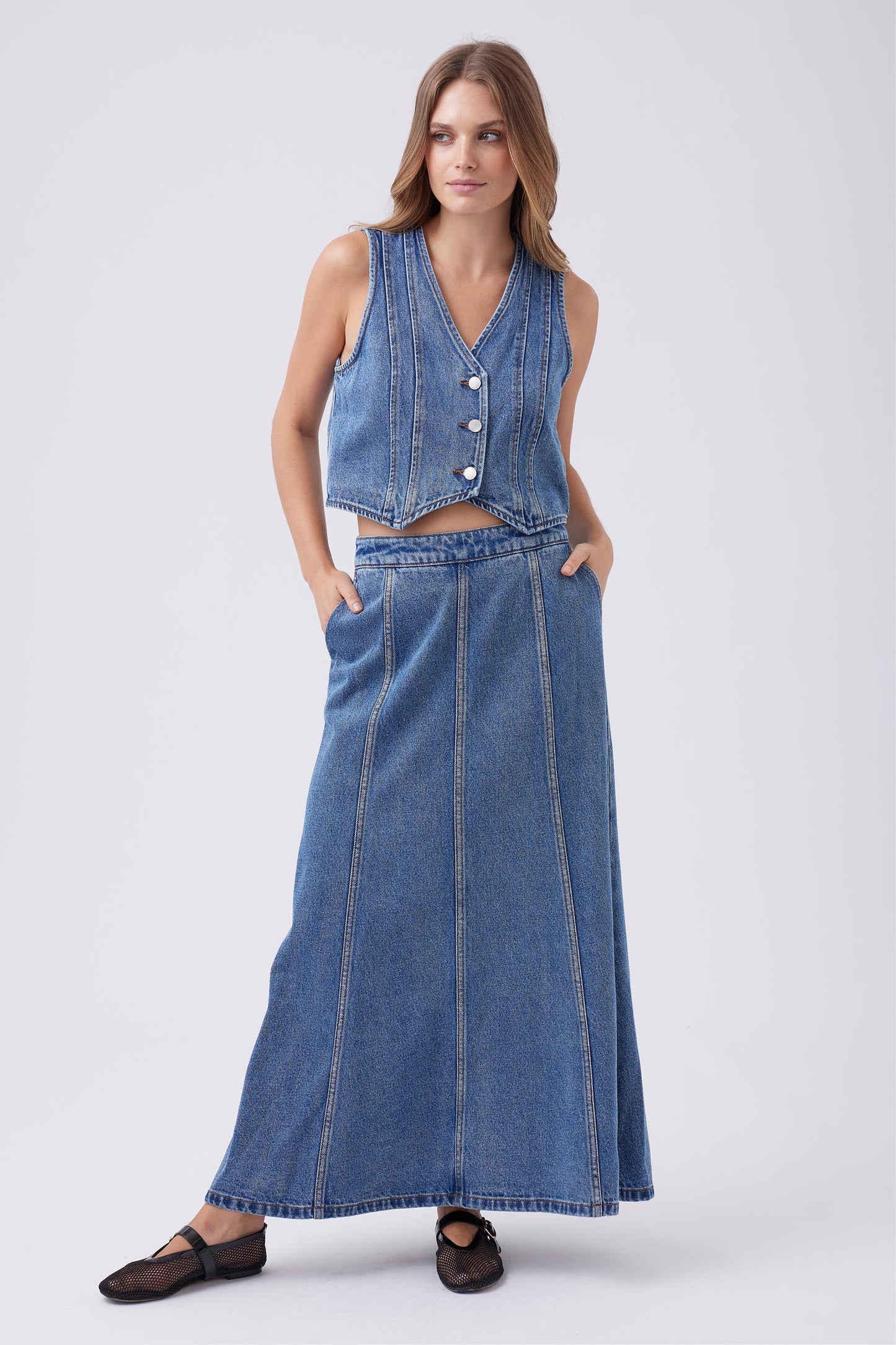 Kaia Denim Waistcoat