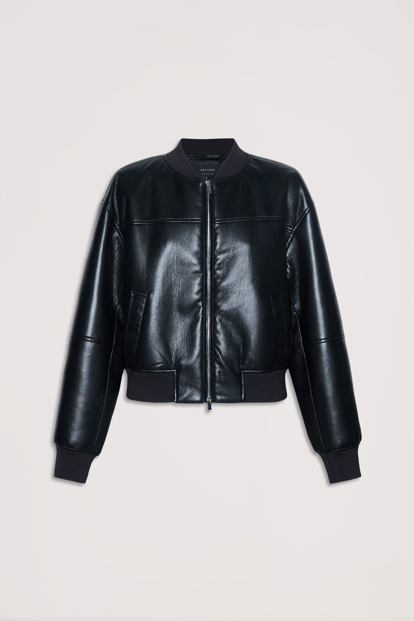 Billie Cropped PU Bomber