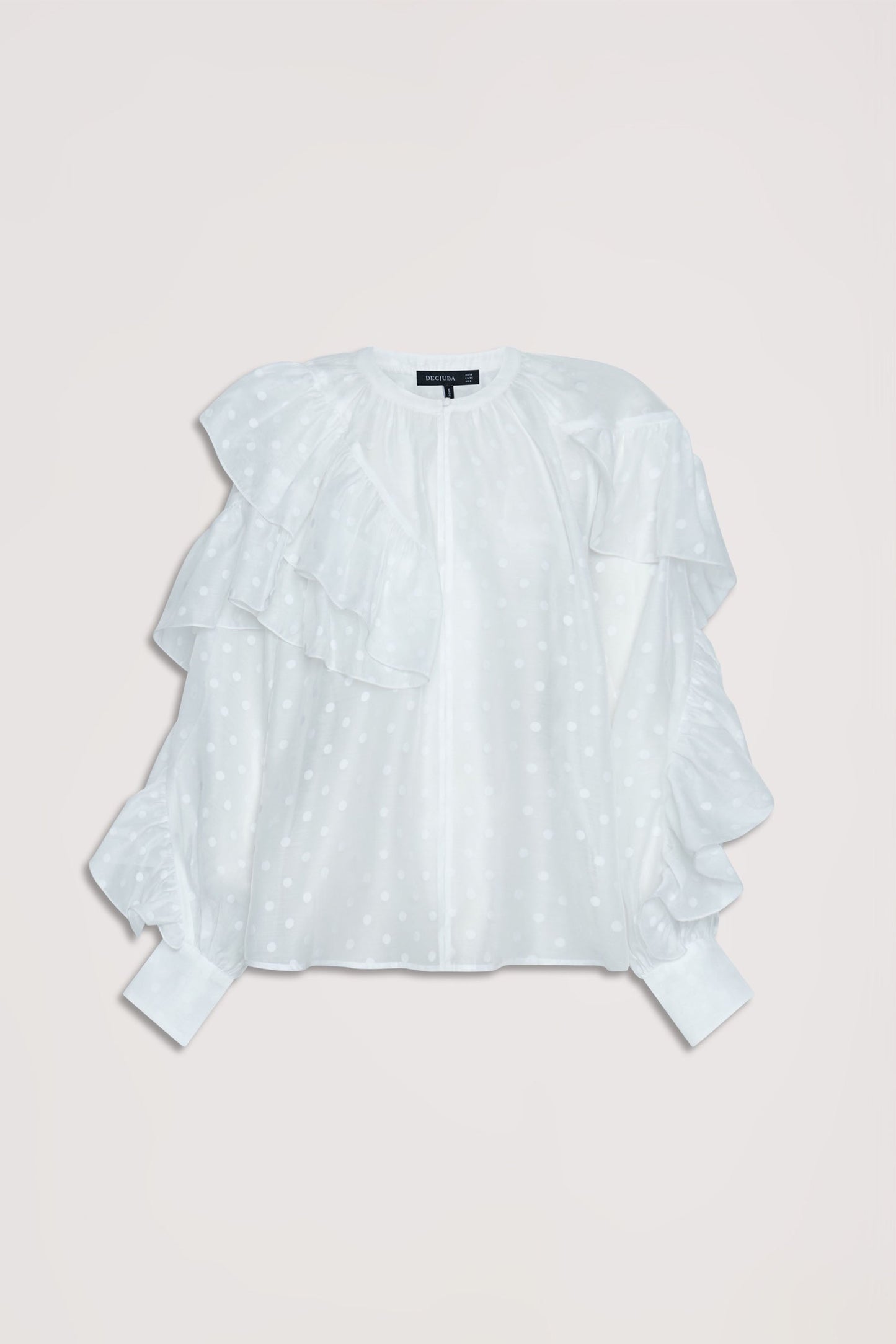 Evanna Spot Ruffle Top