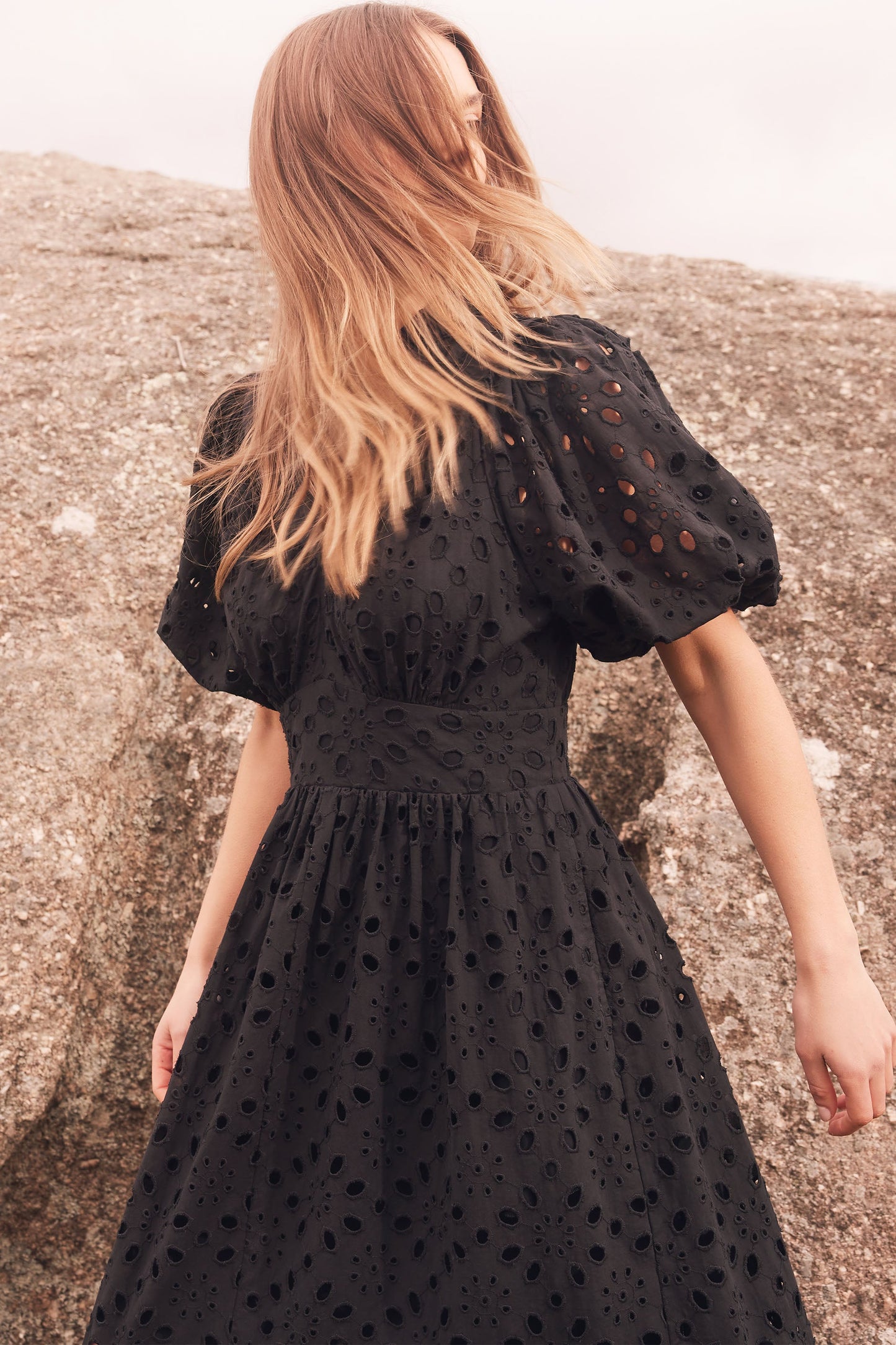 Claudia Broderie Midi Dress