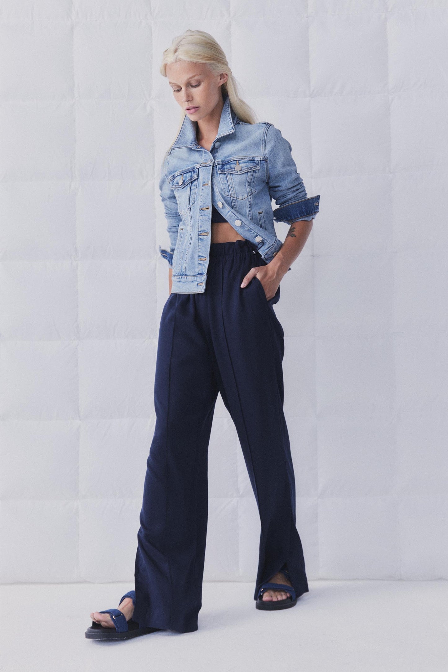 D-Luxe Split Hem Wide Leg Pant