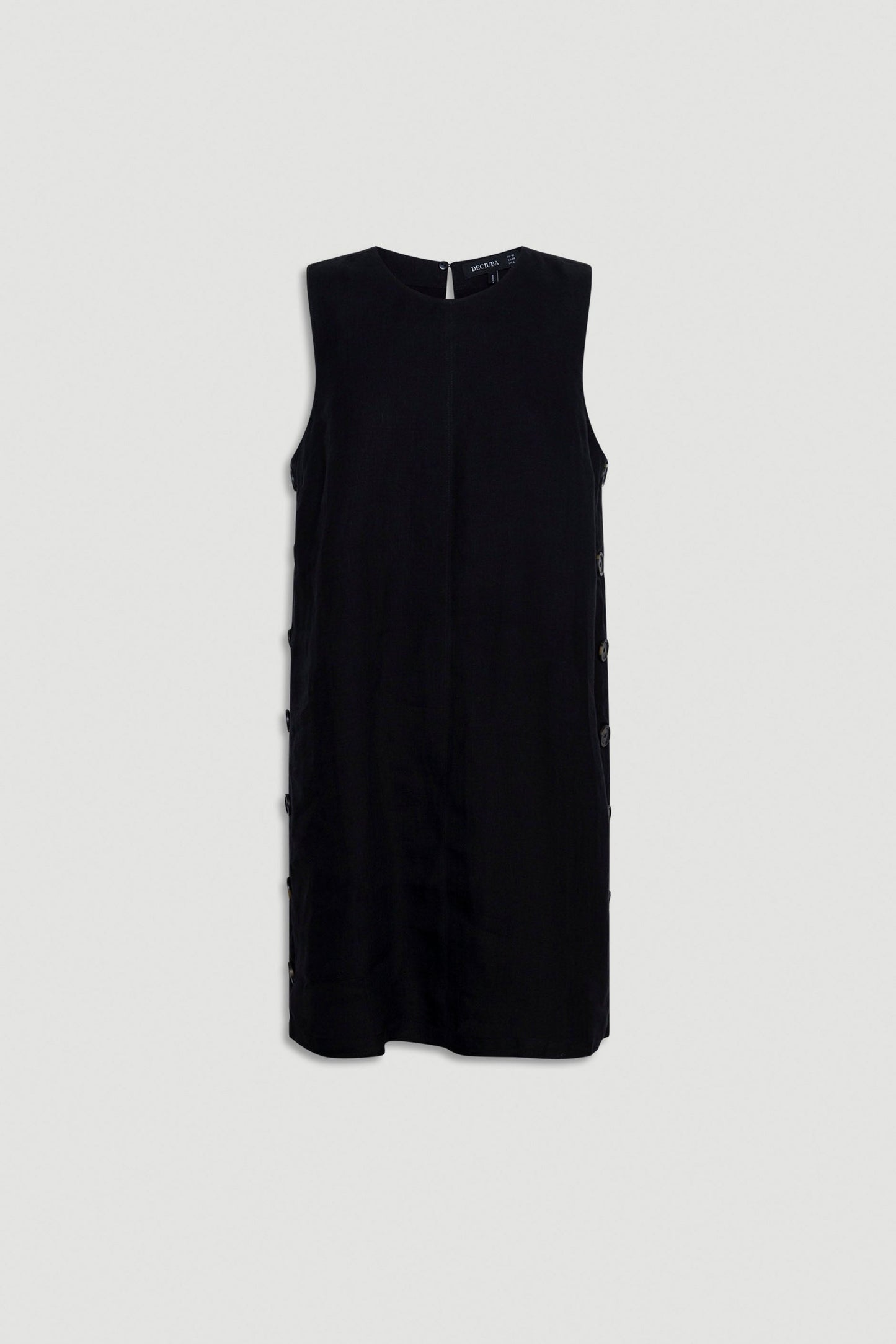 Belle Button Linen Mini Dress