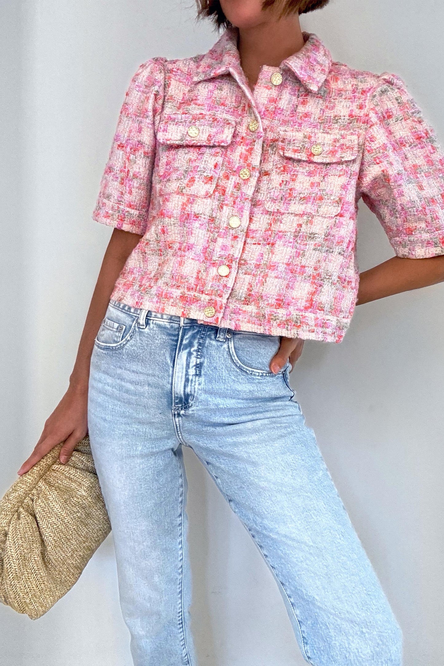 Ceecee Crop Tweed Jacket