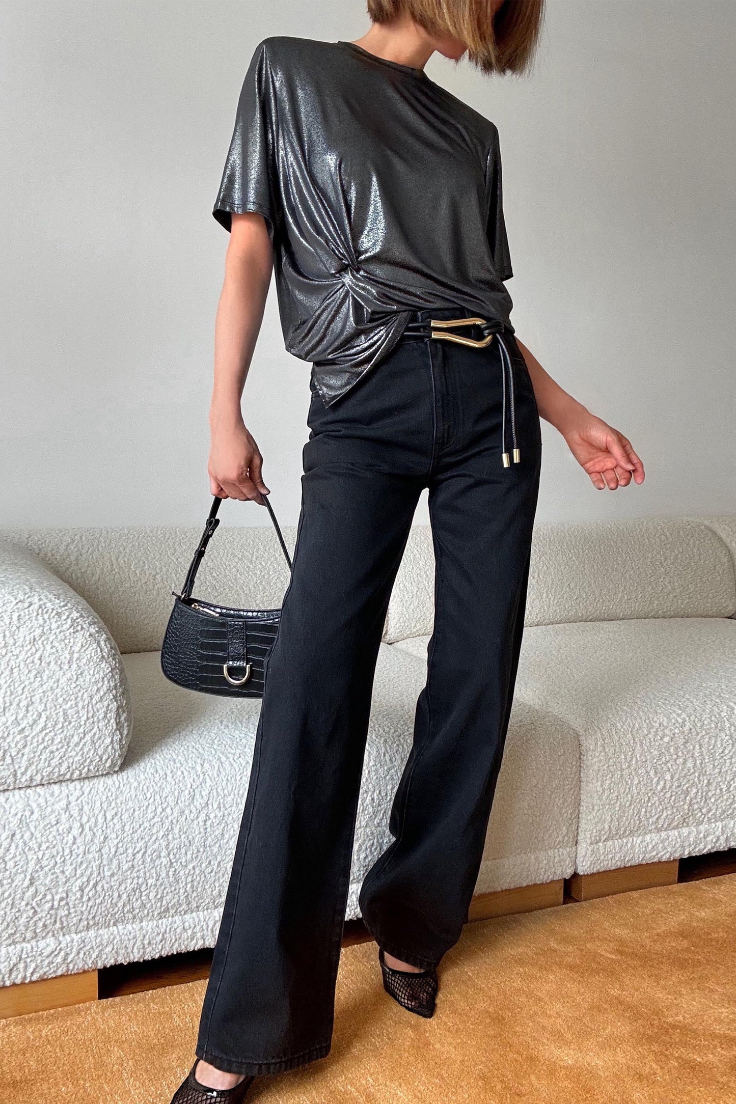 Greta Metallic Tee