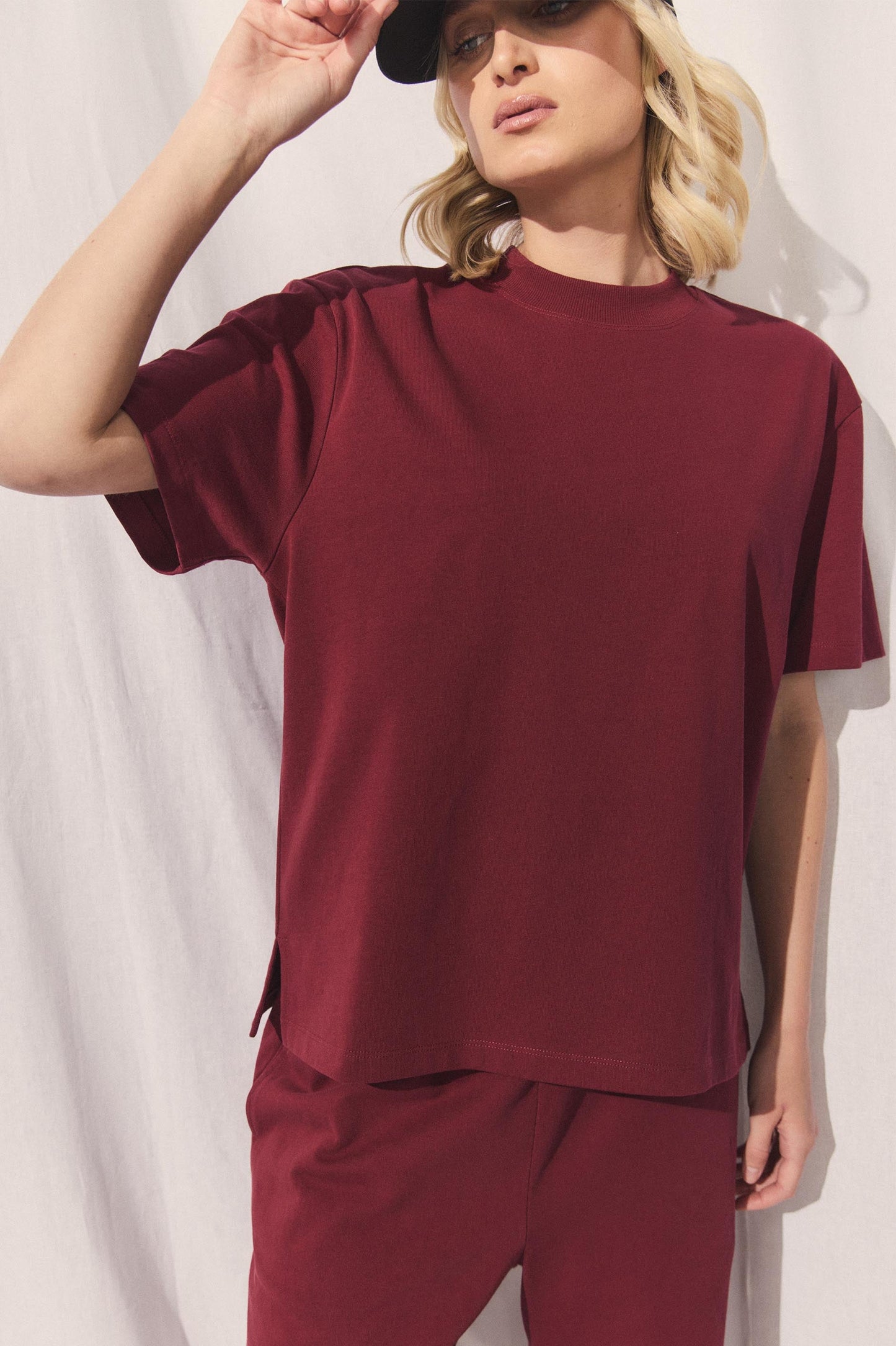 D-Luxe Mock Neck Boxy Tee