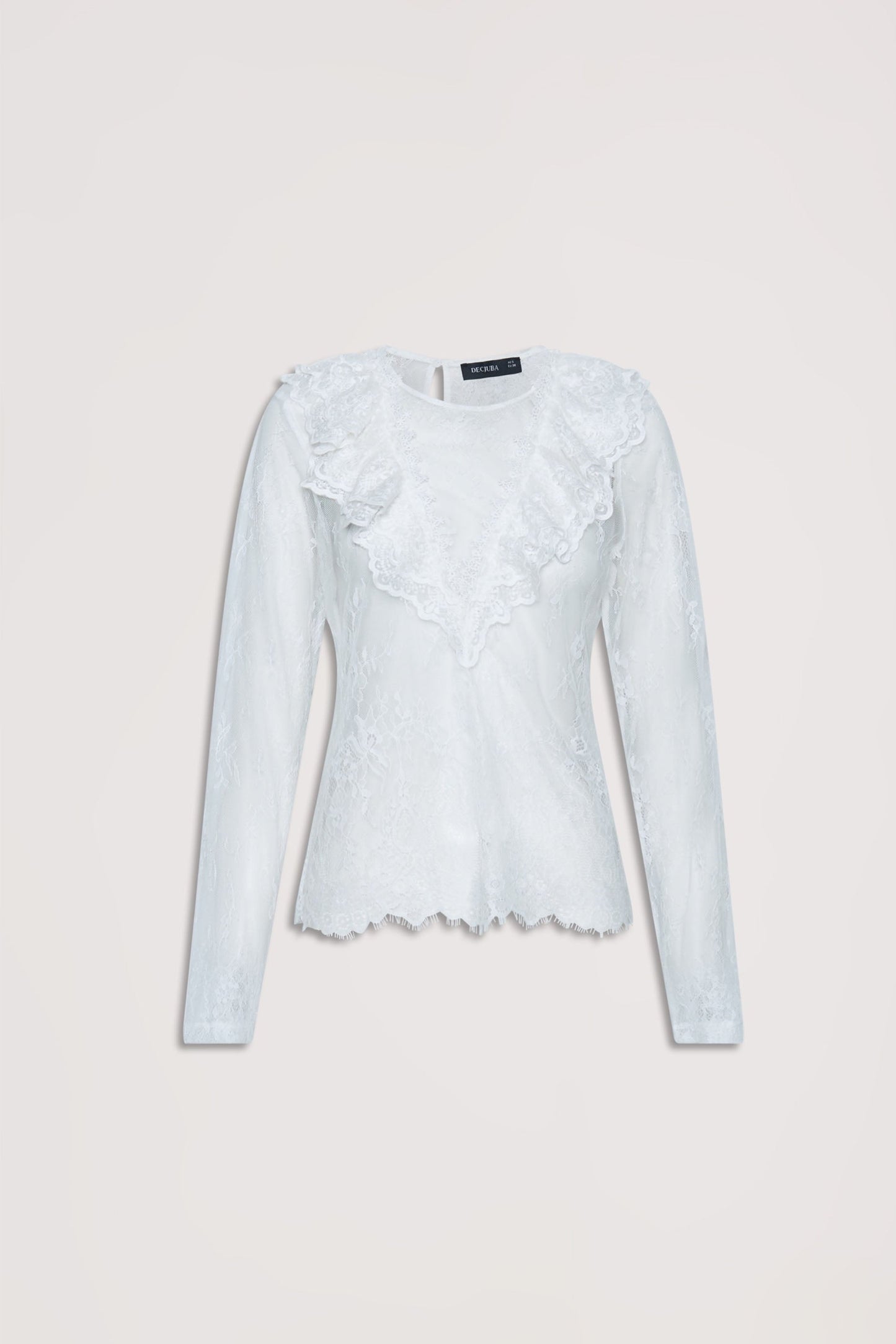 Megan Ruffle Lace Top