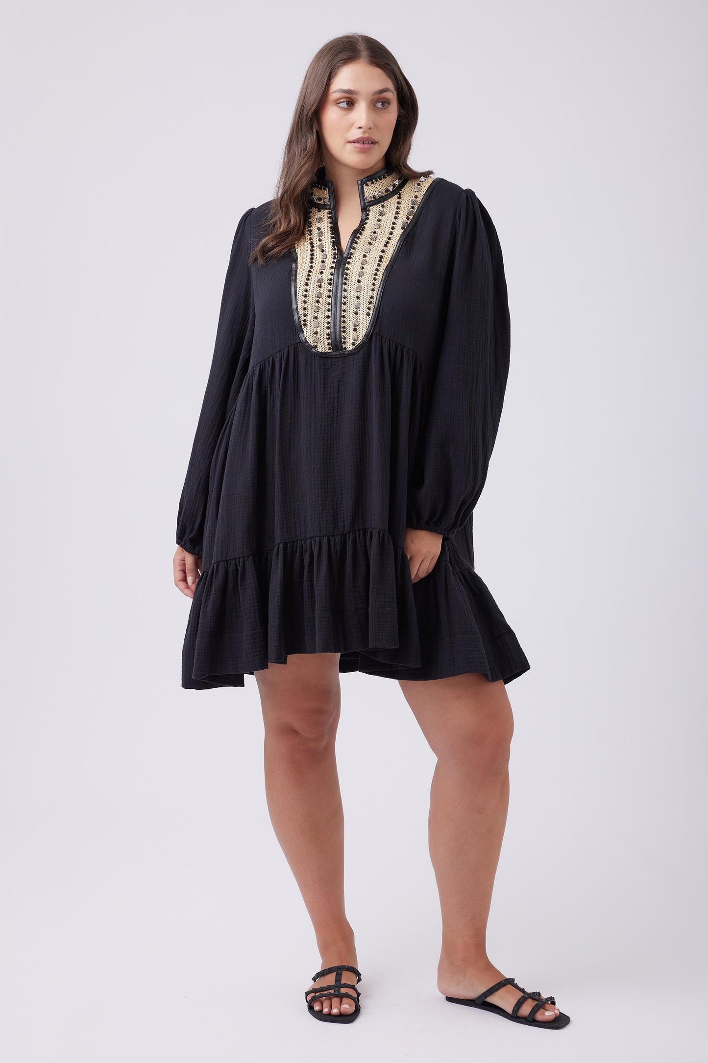 Deni Applique Mini Dress