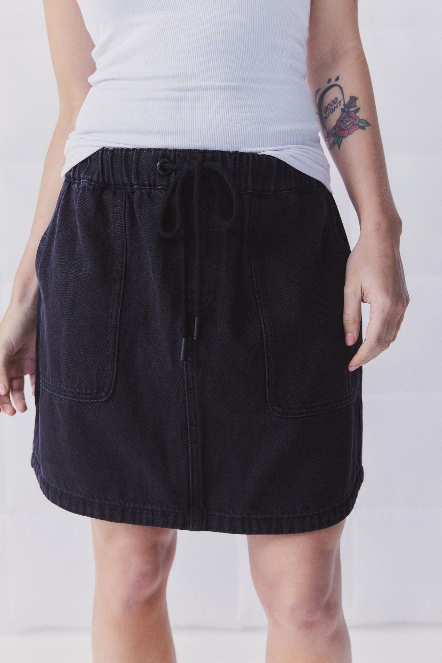 D-Luxe Denim Mini Skirt