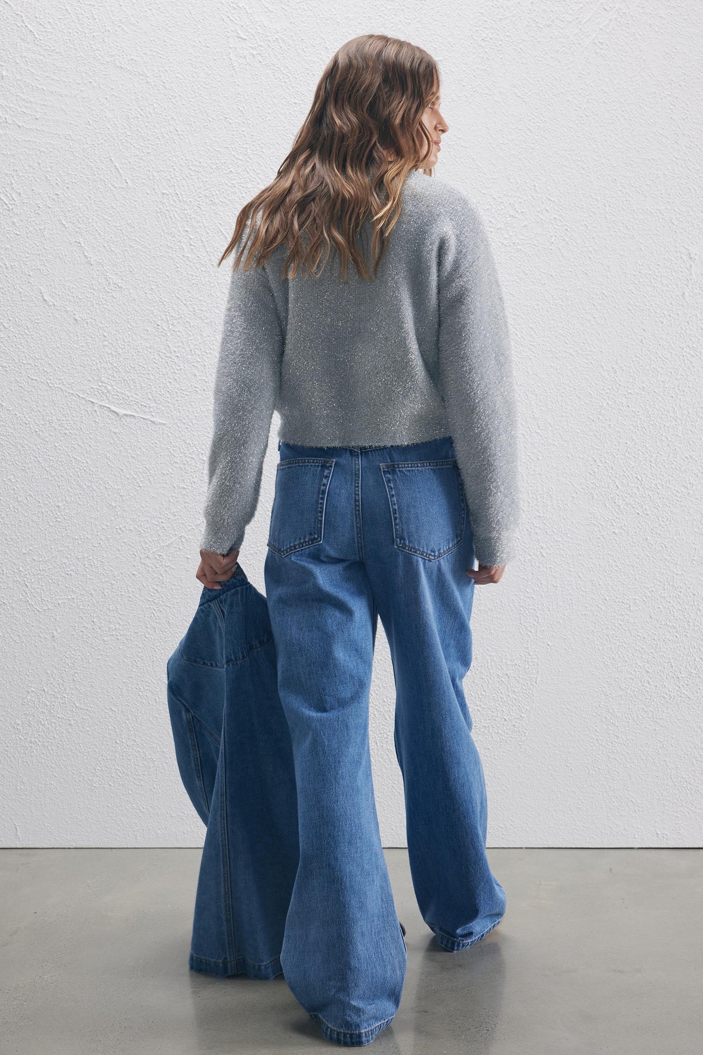 Suki Metallic Fluffy Jumper