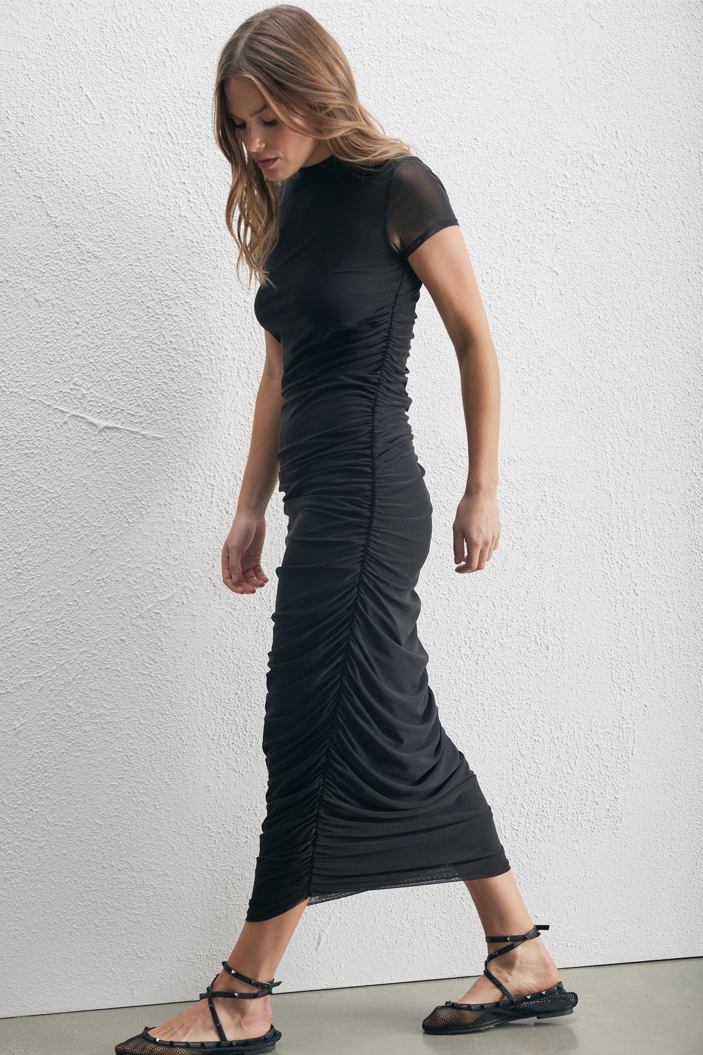 Olivia Mesh Midi Dress