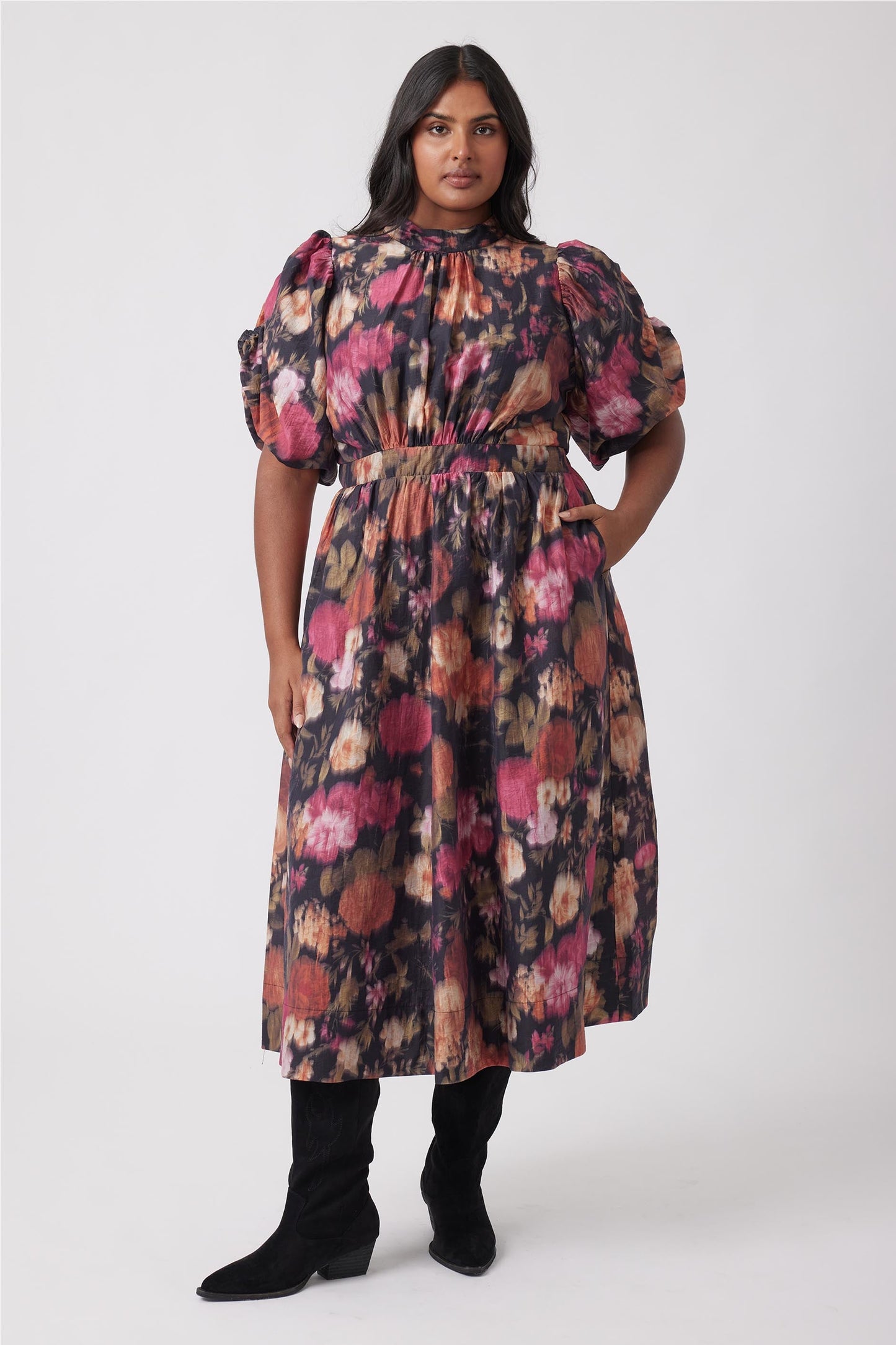Kim Drawstring Midi Dress