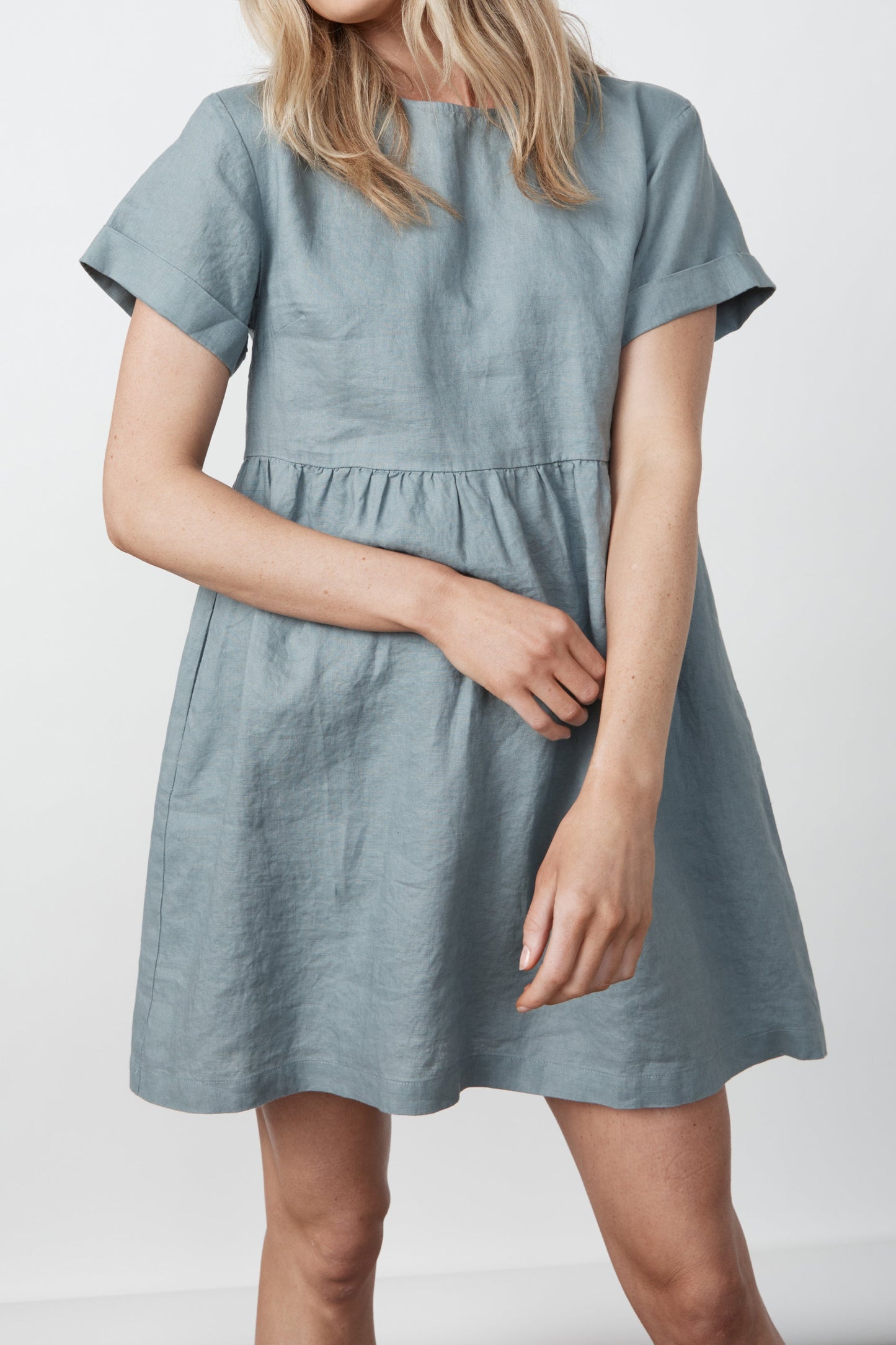 D-Luxe Linen Boxy Dress