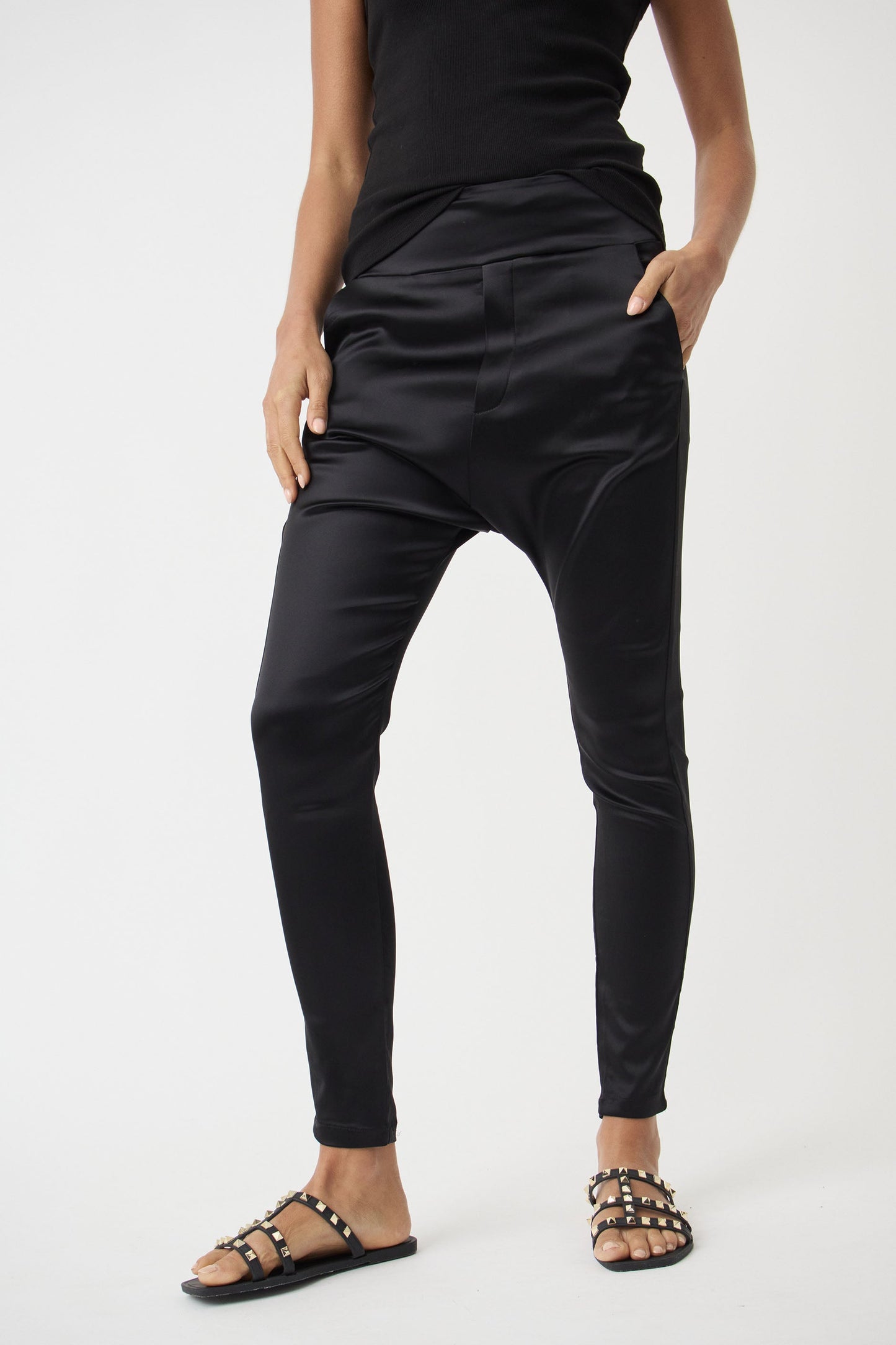 Austin Satin Drop Crotch Pant