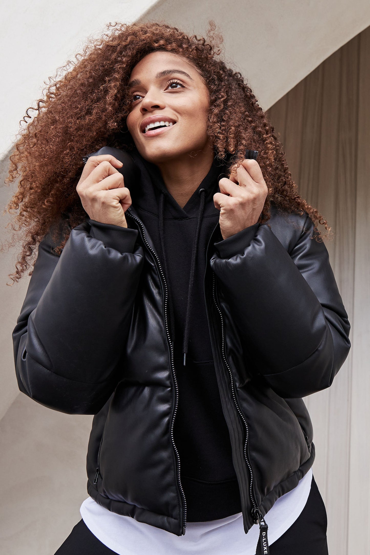 D-Luxe PU Puffer Jacket