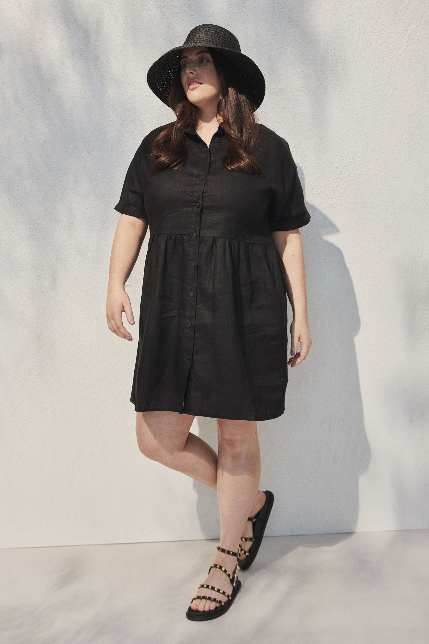 D-Luxe Linen Boxy Shirt Dress