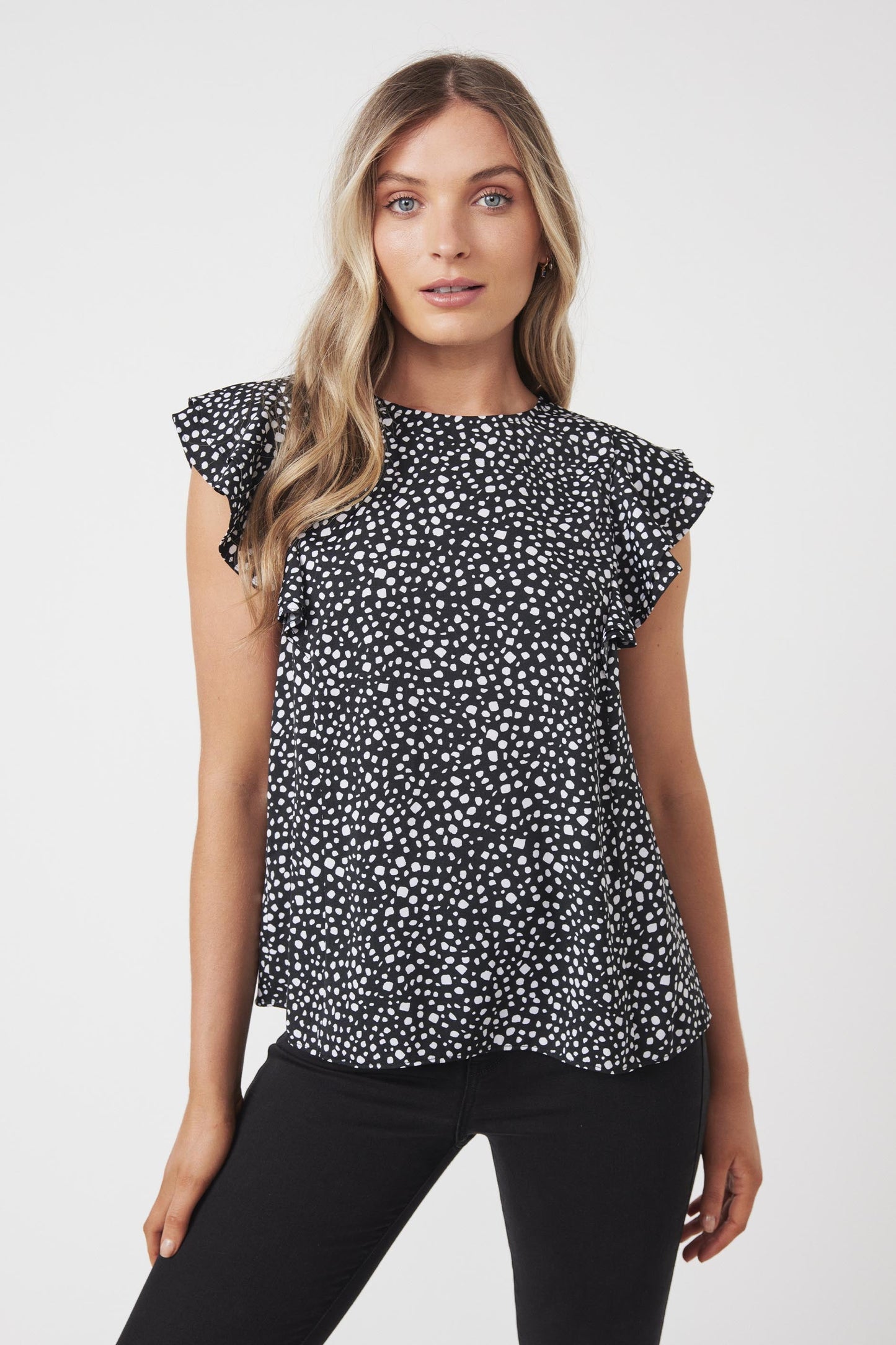 Justine Ruffle Sleeve Top