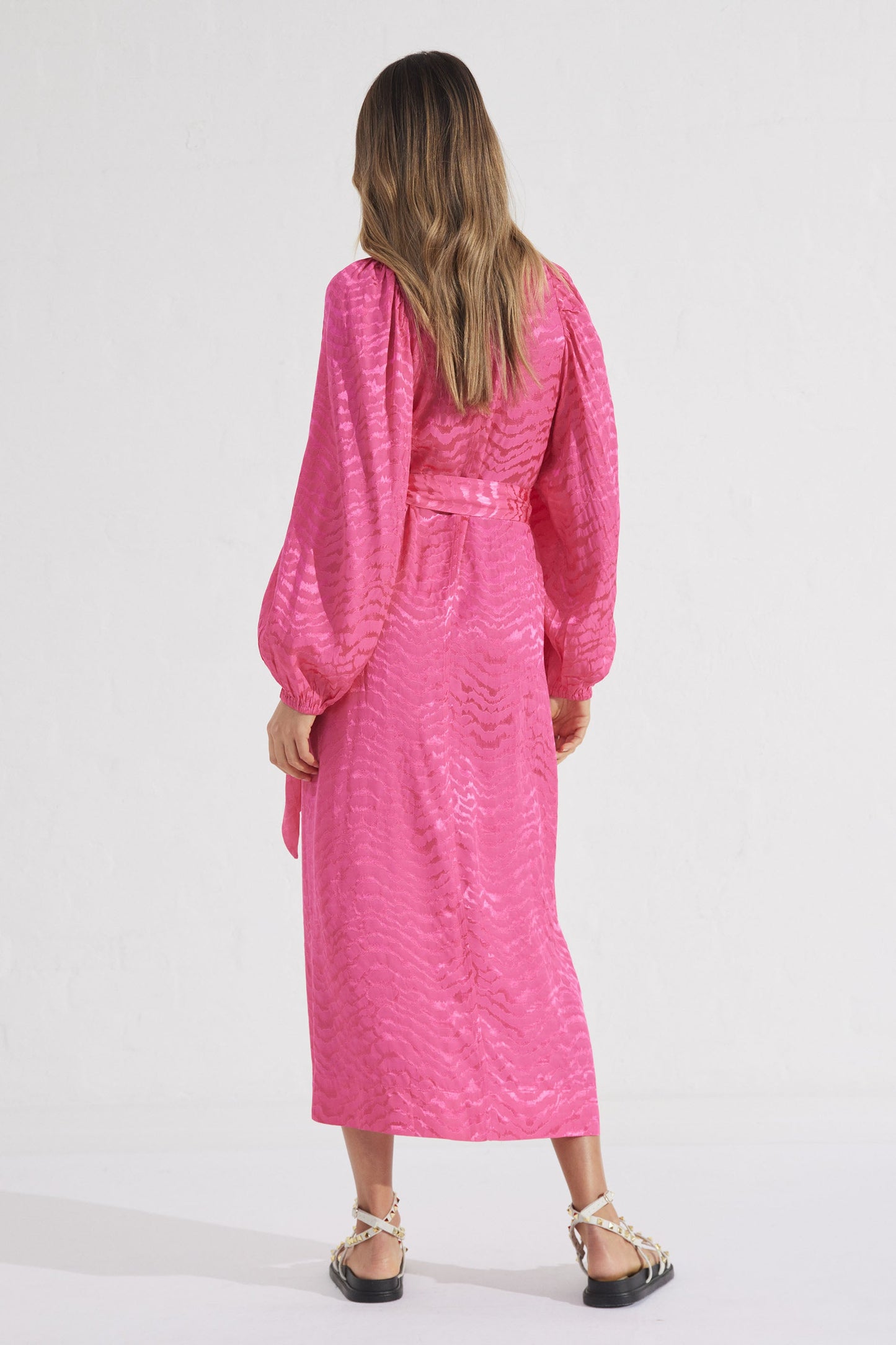 Simona Jacquard Wrap Dress