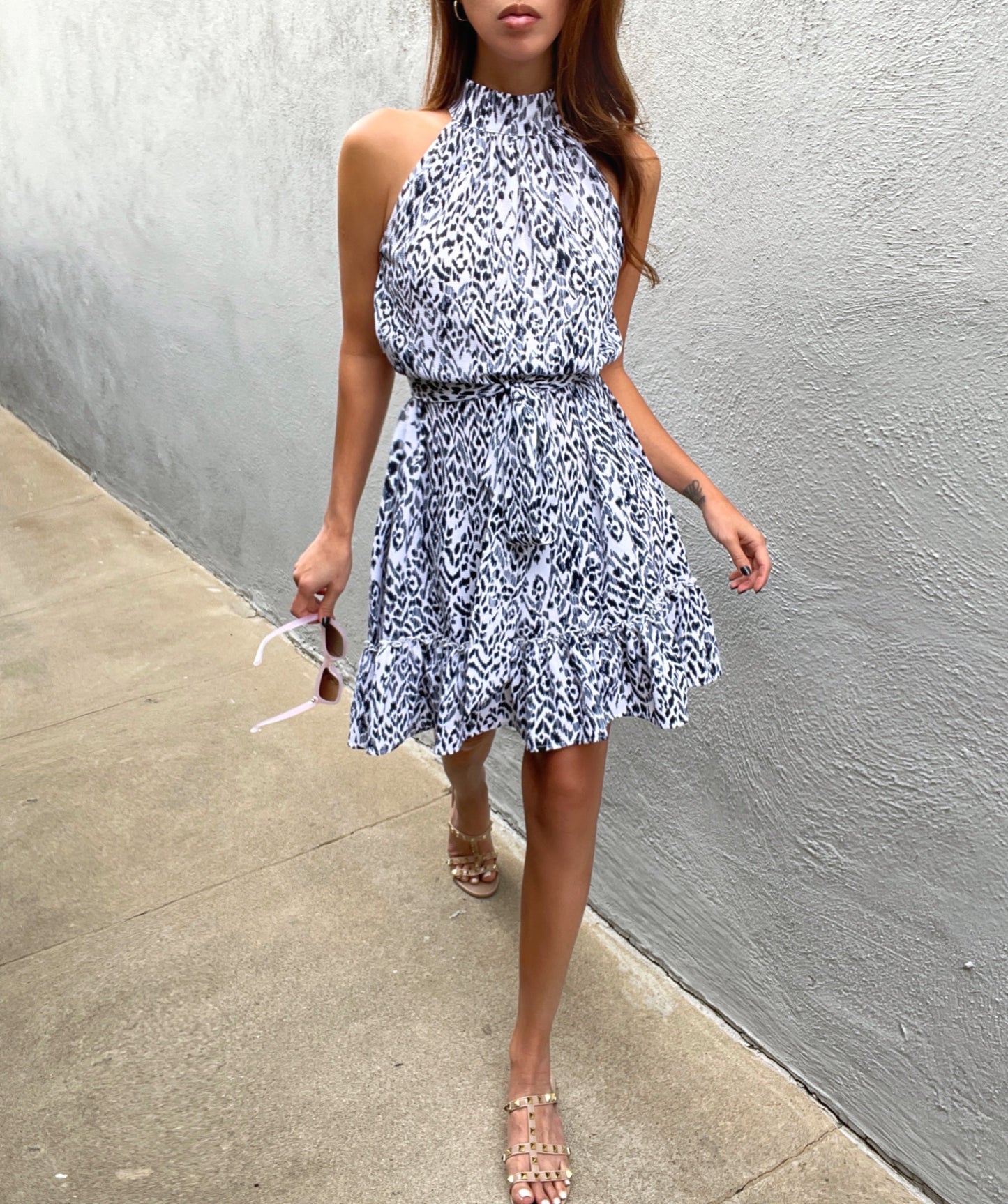 Abby High Neck Mini Dress