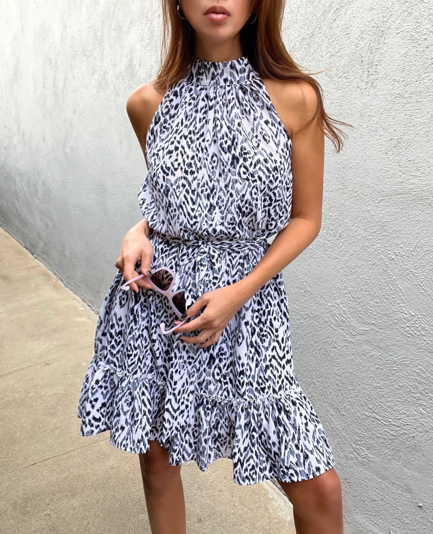 Abby High Neck Mini Dress