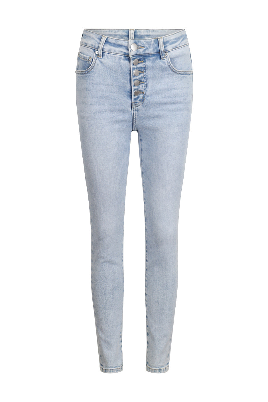 Evie Button High Rise Skinny