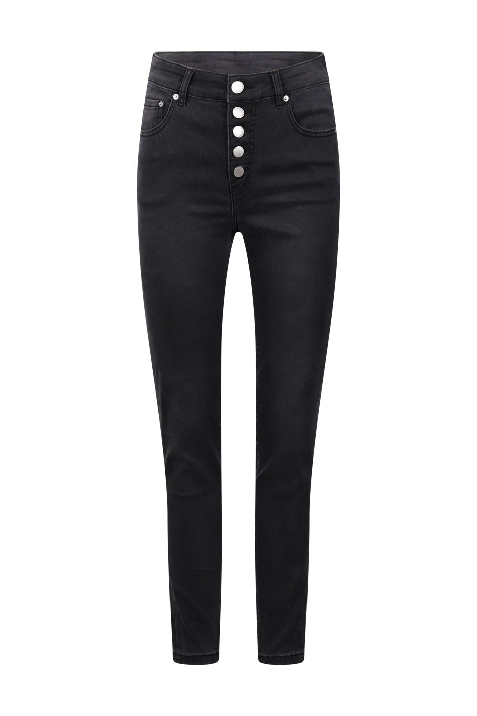 Evie Button High Rise Skinny