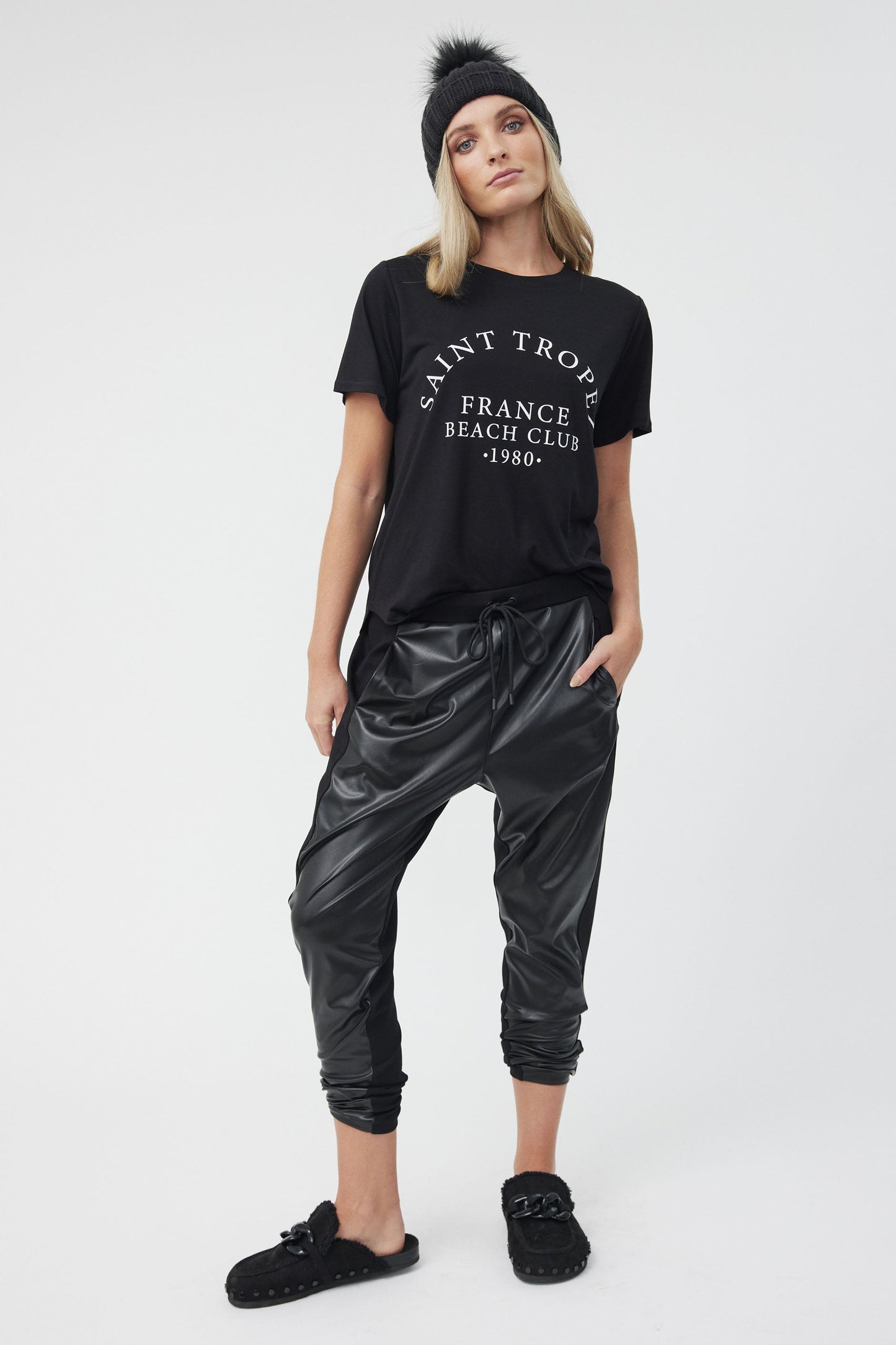 Maeve PU Jogger