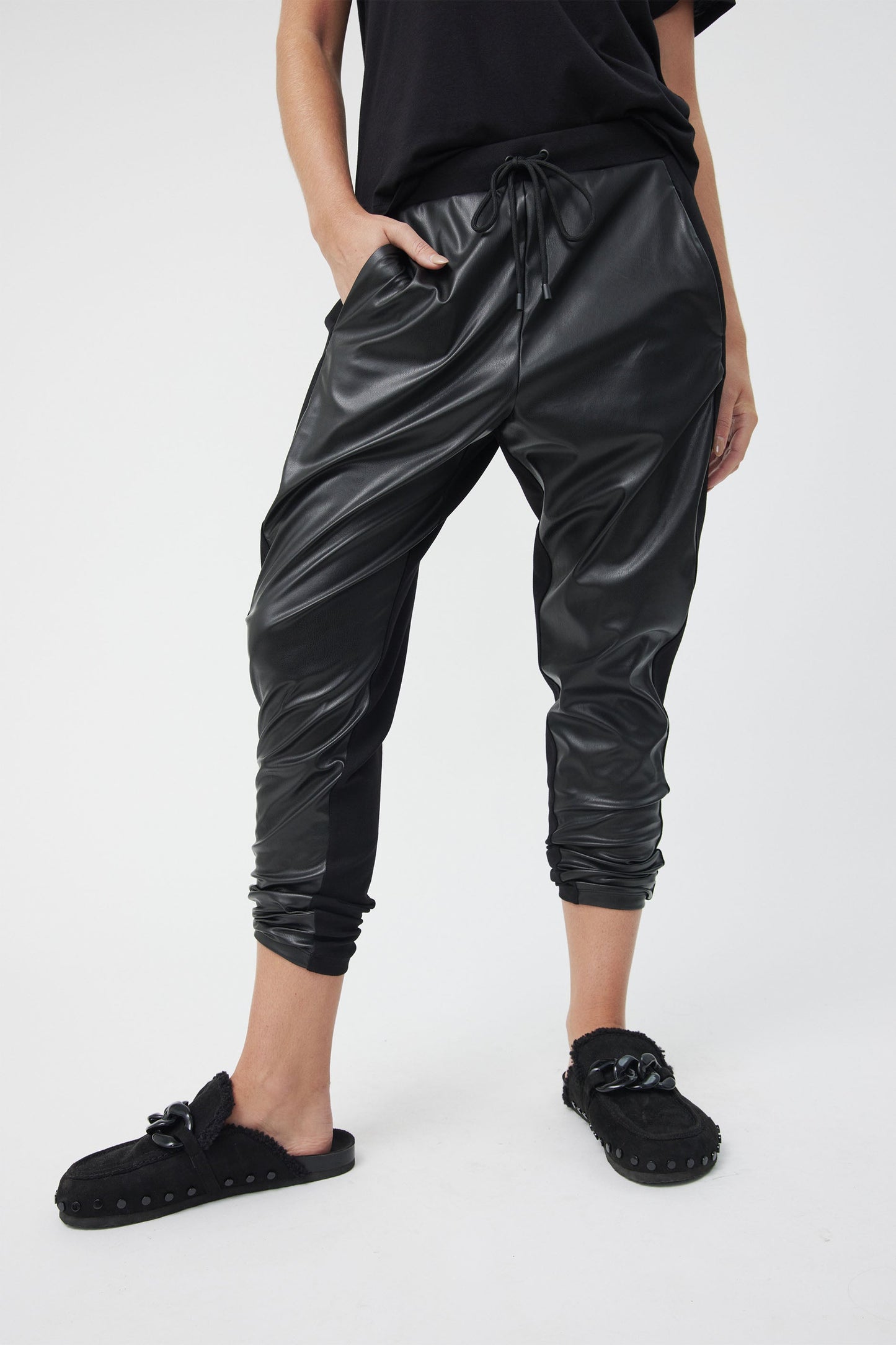 Maeve PU Jogger