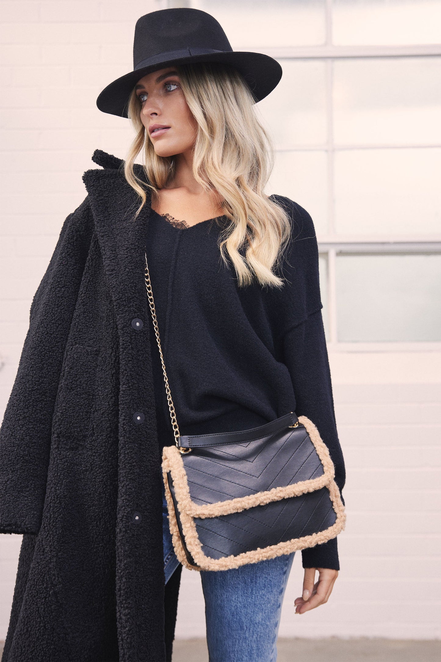 London Sherpa Crossbody Bag