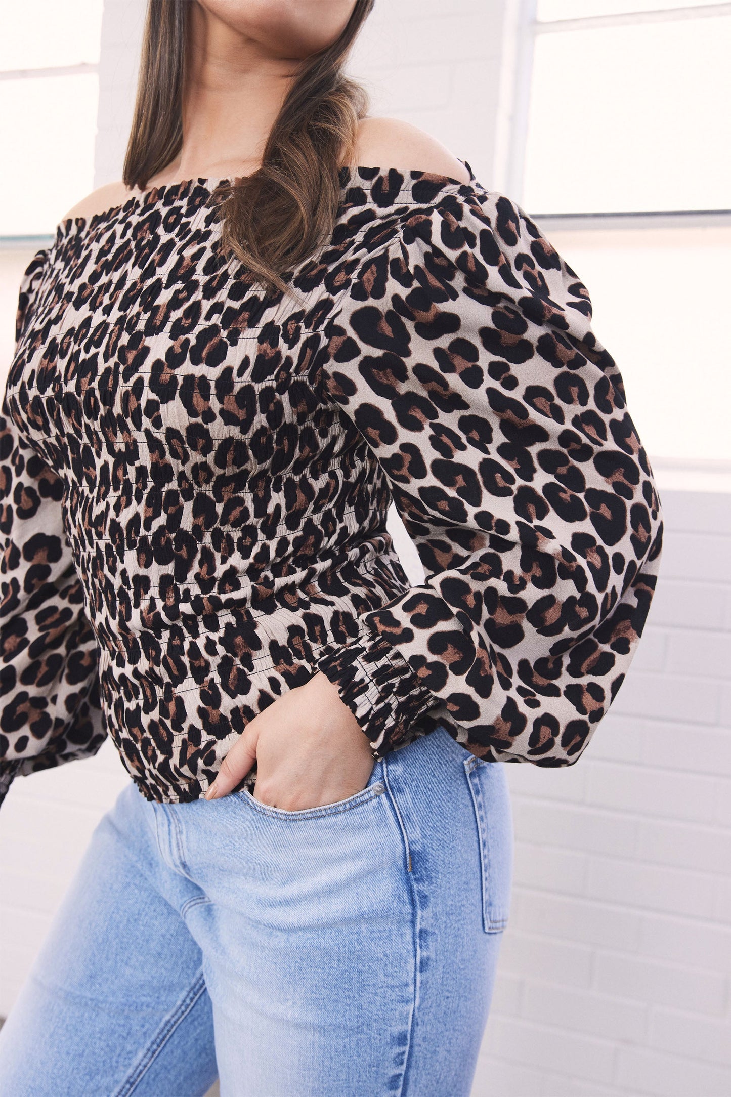 Raven Shirred Top