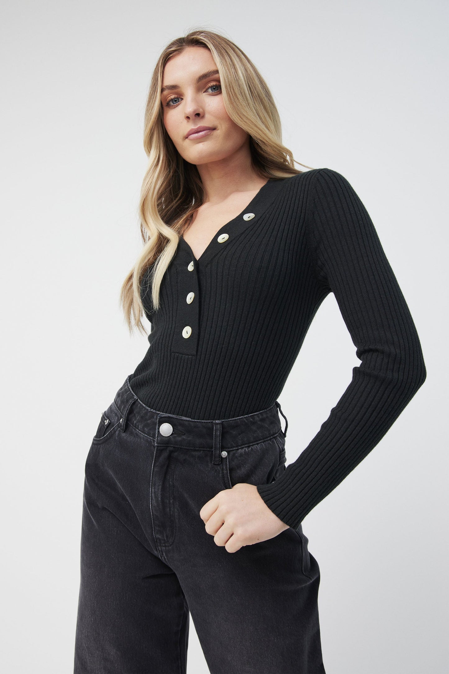 Penny Long Sleeve Henley Top