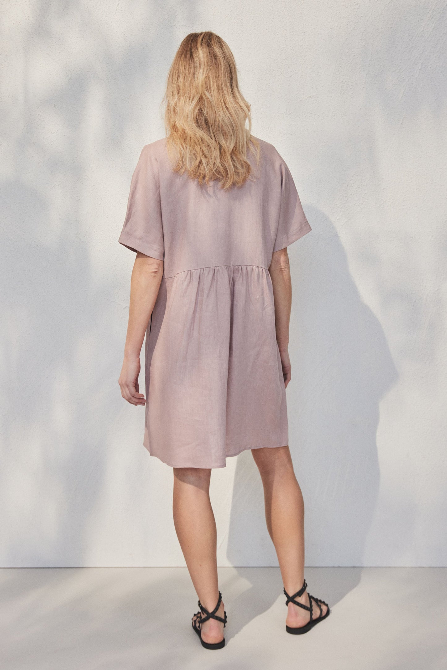 D-Luxe Linen Boxy Shirt Dress