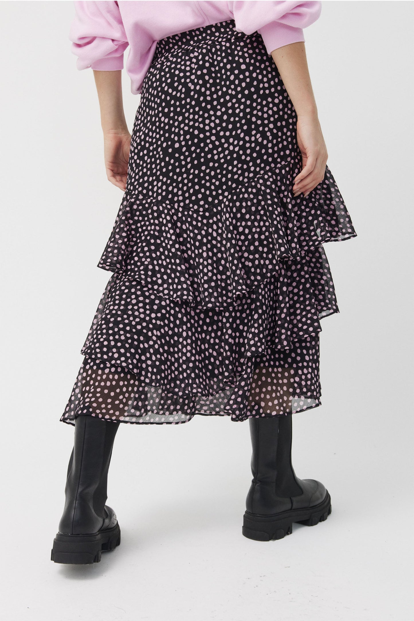 Indie Ruffle Midi Skirt