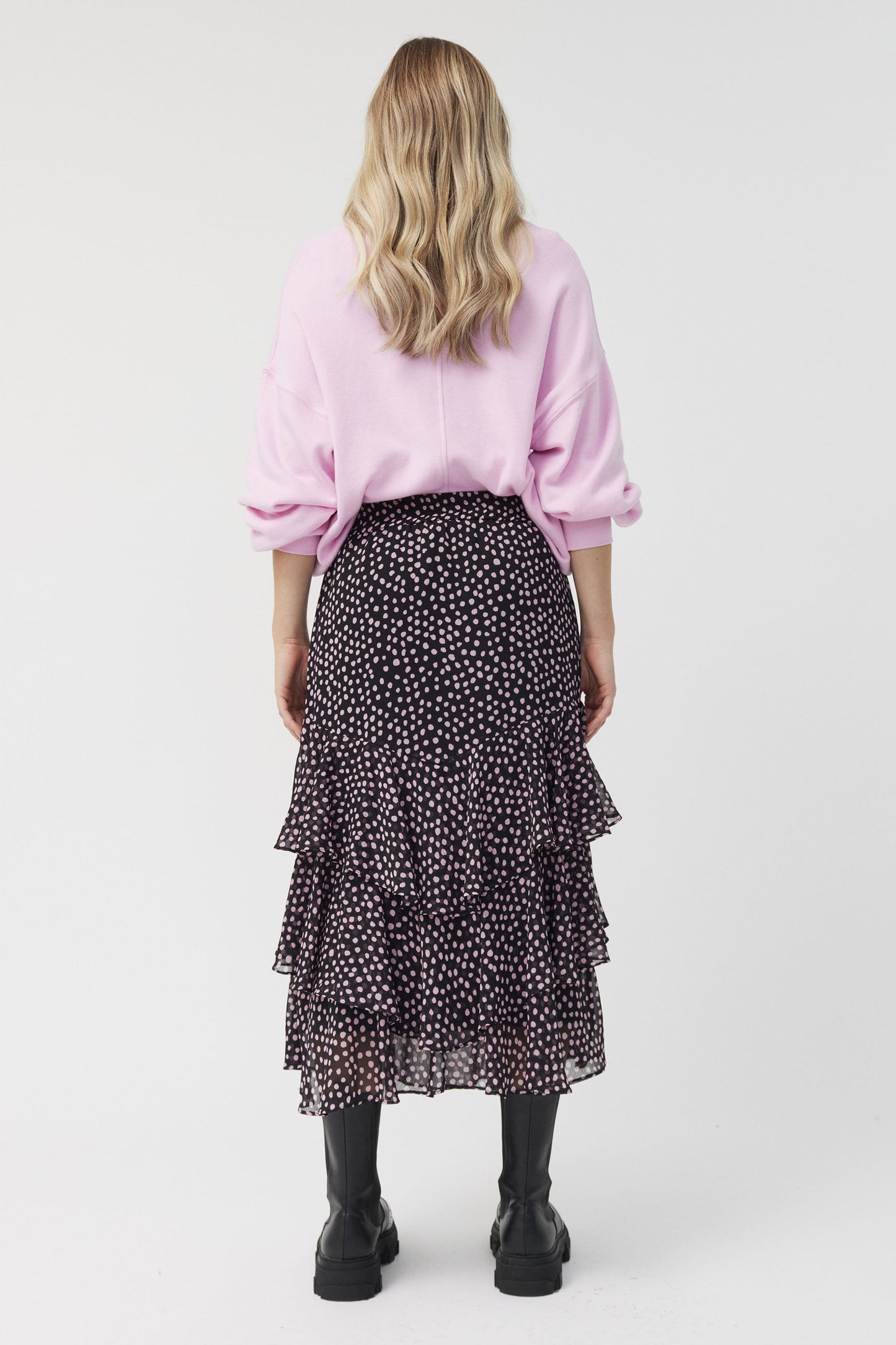 Indie Ruffle Midi Skirt