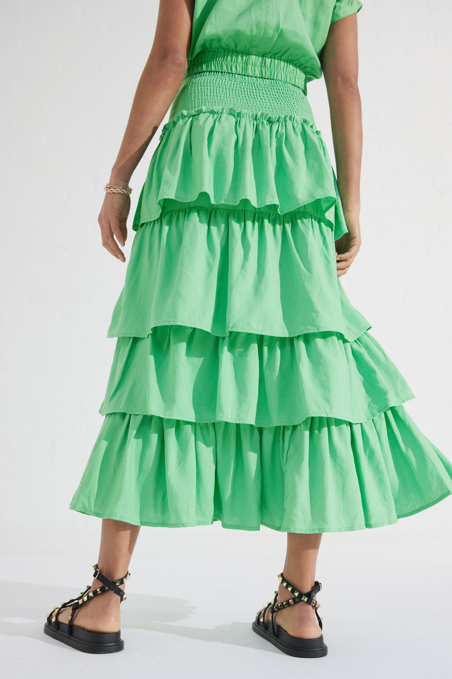Monique Linen Blend Midi Skirt