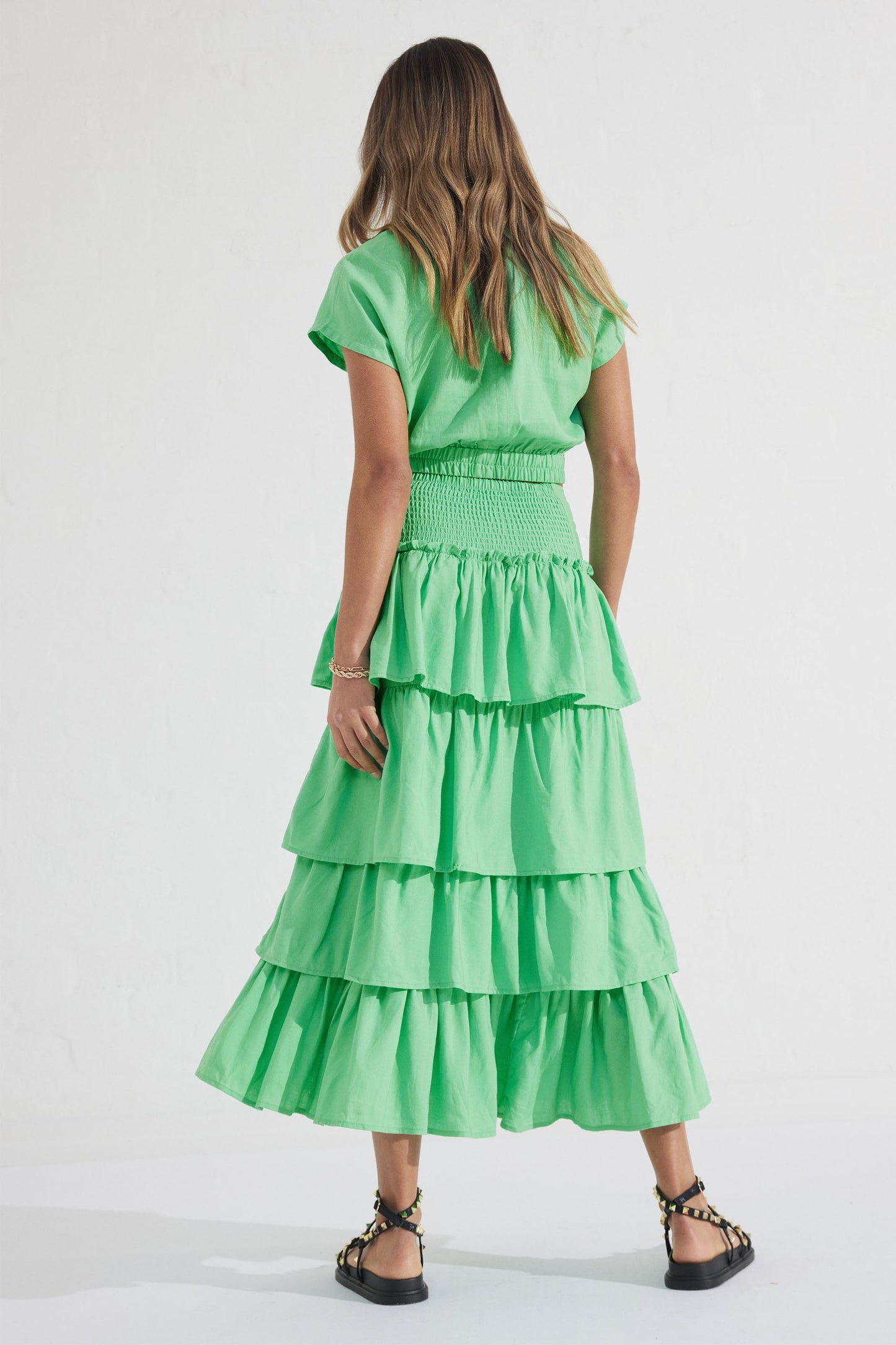 Monique Linen Blend Midi Skirt