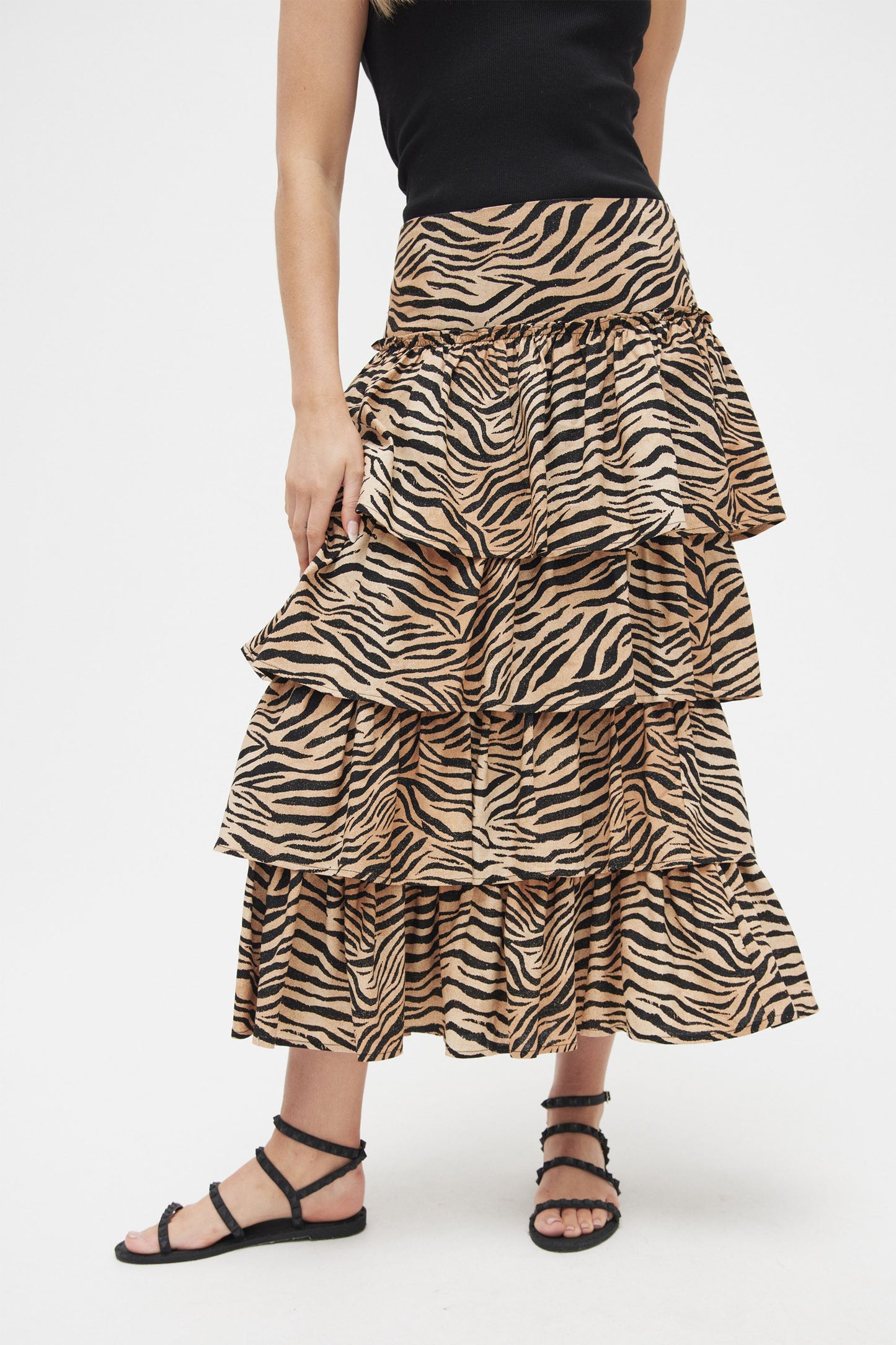Monique Linen Blend Midi Skirt