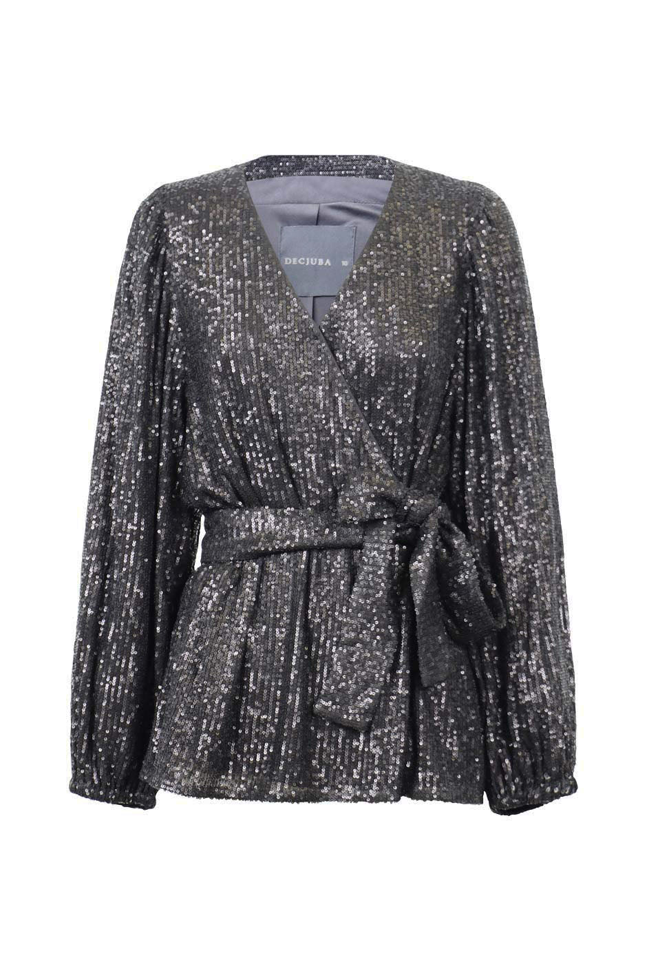 Veronica Sequin Wrap Top