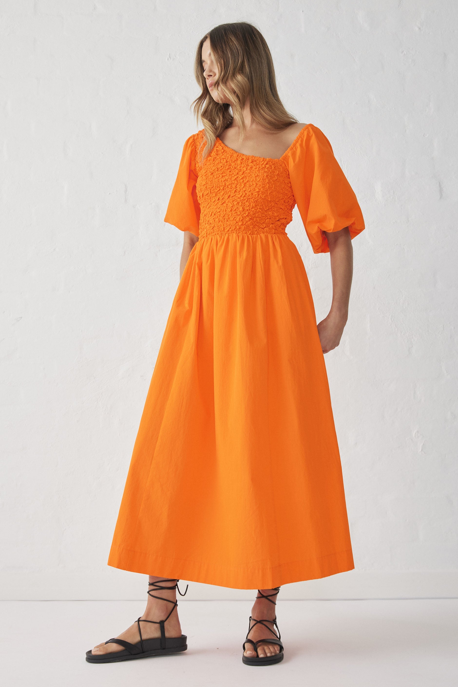 decjuba maxi dresses DECJUBA Millie Puff Sleeve Maxi Dress / Size 12 / New with tags / RRP $0.00  – Authentified