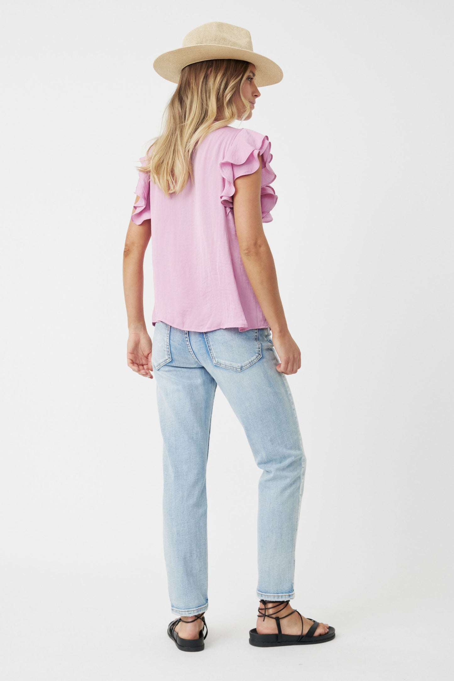 Justine Ruffle Sleeve Top