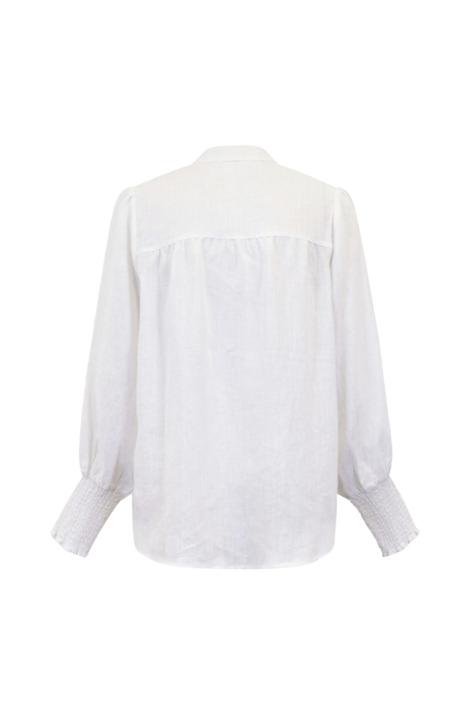 Cassie Collarless Linen Shirt