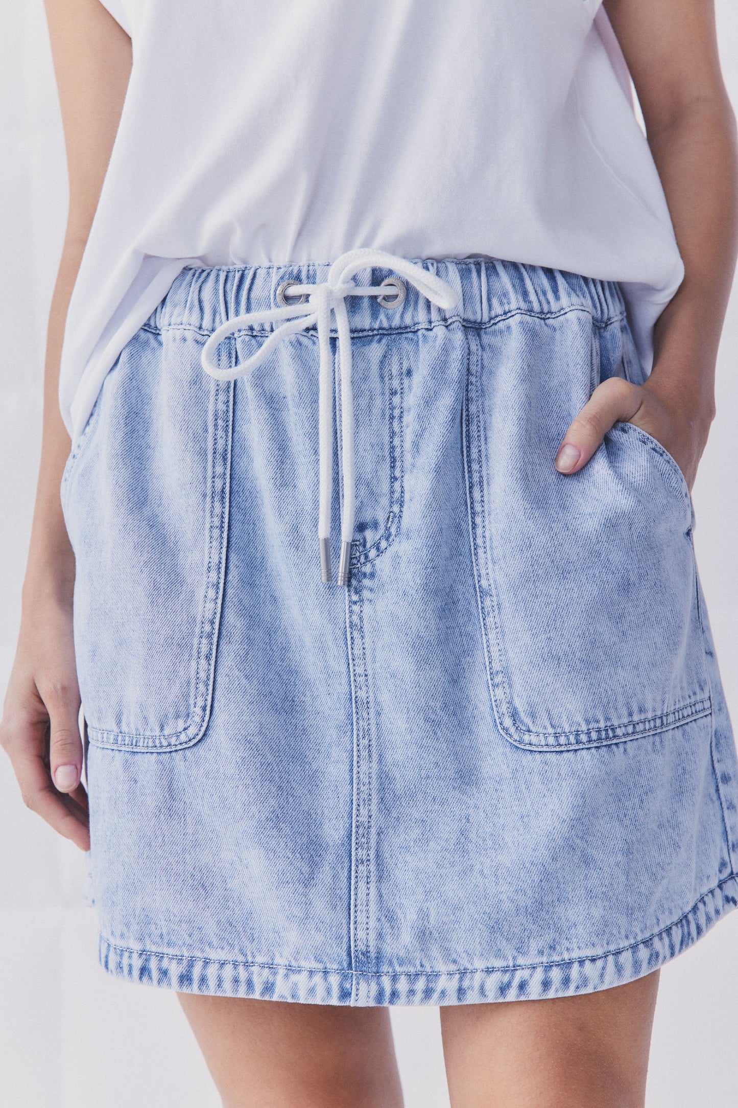 D-Luxe Denim Mini Skirt