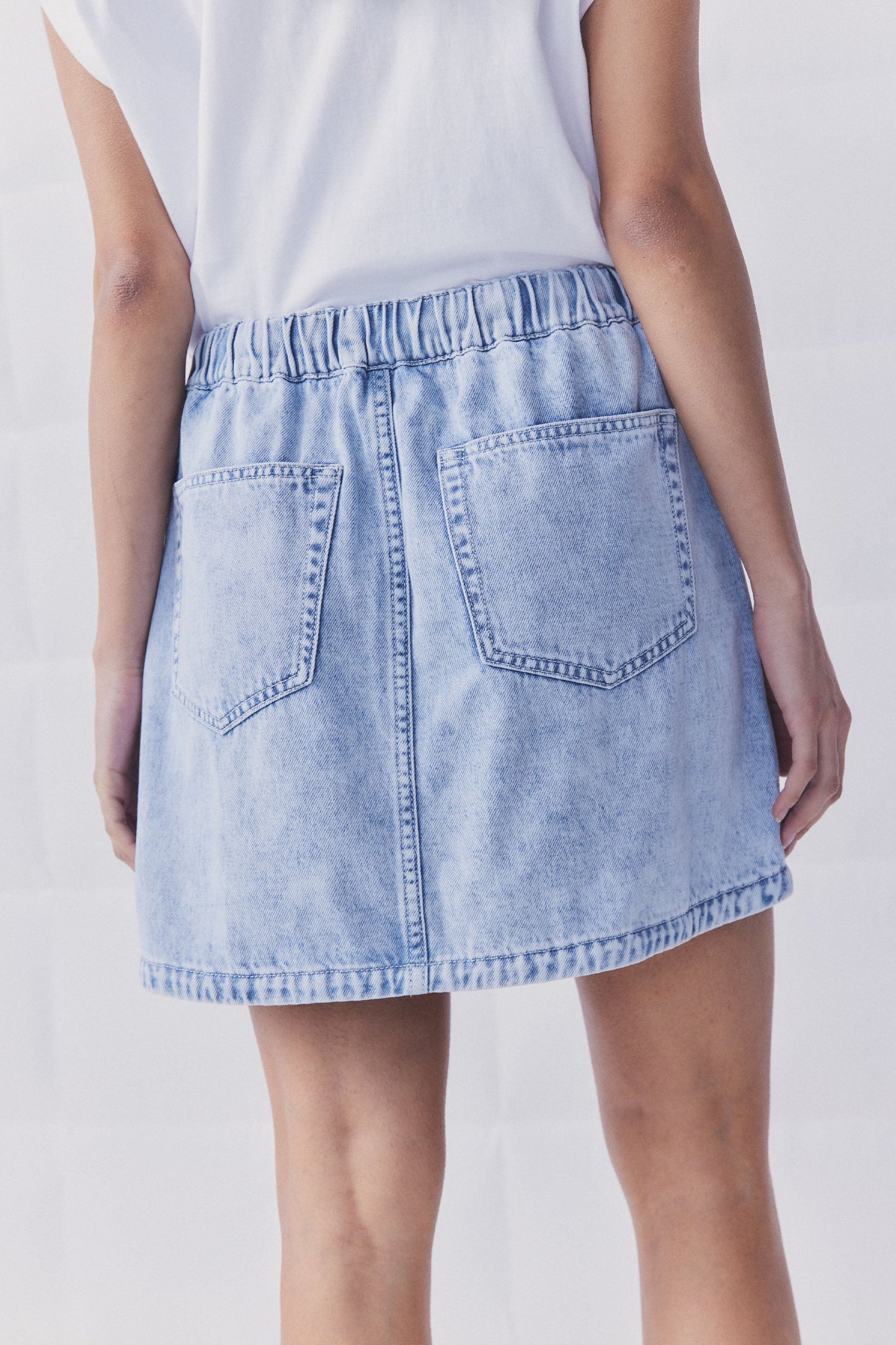 D-Luxe Denim Mini Skirt
