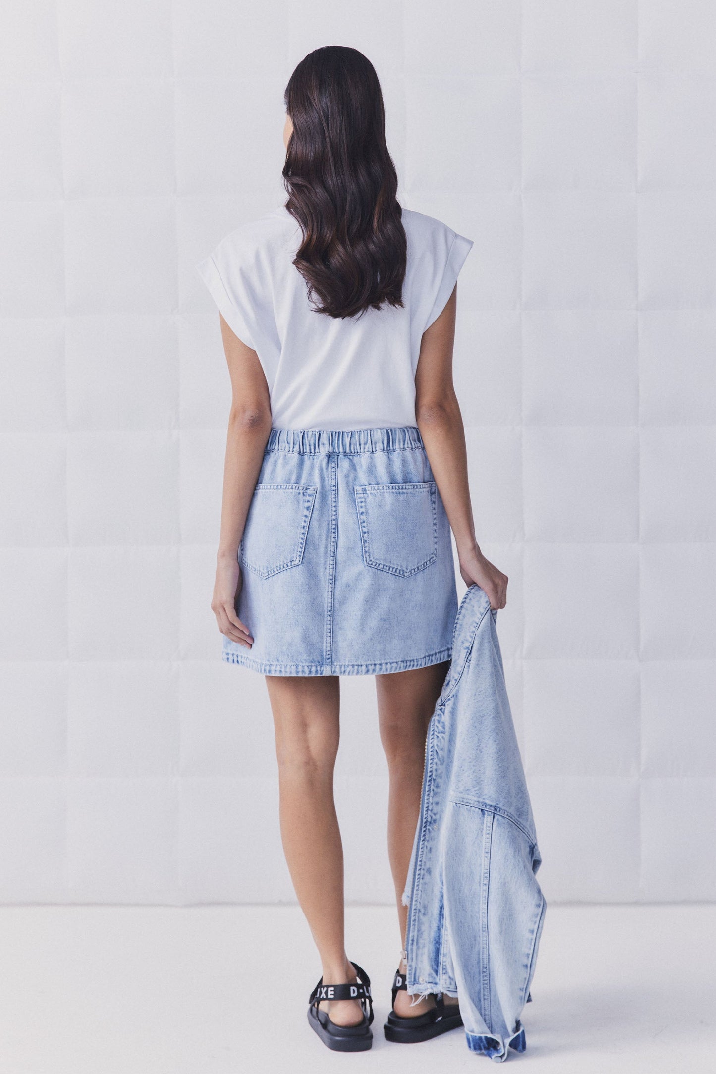 D-Luxe Denim Mini Skirt