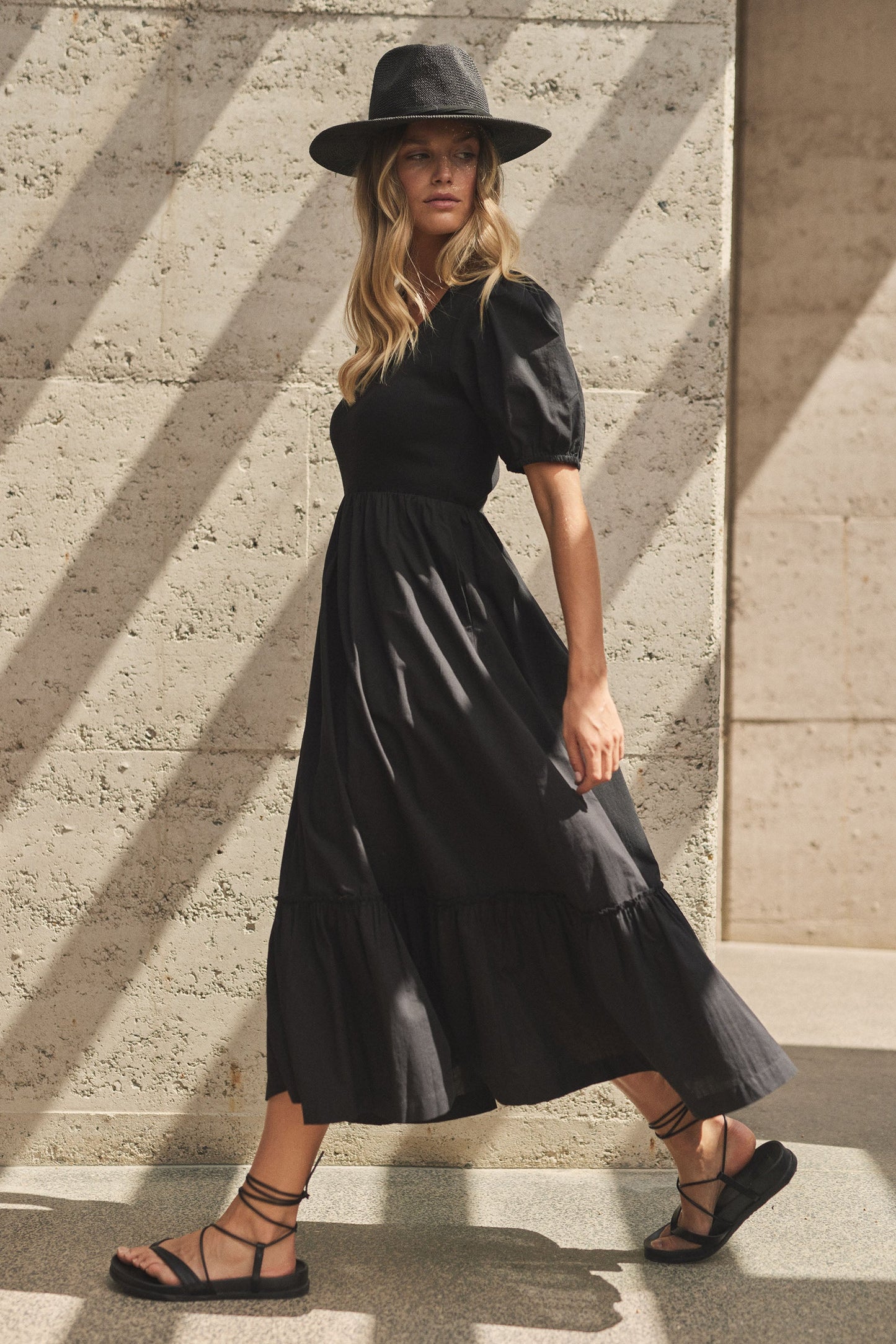 Meadow Puff Sleeve Midi Dress